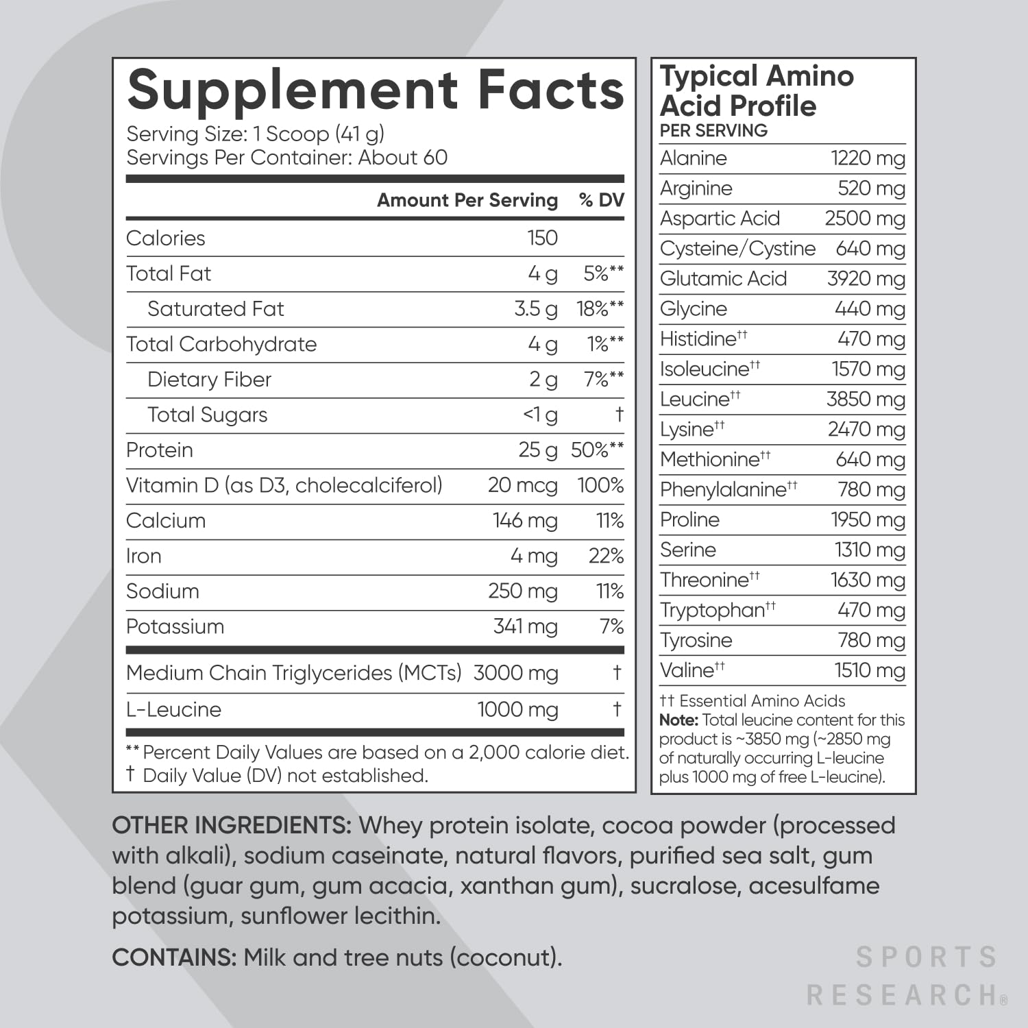Sports Research Whey Protein - Sports Nutrition Whey Isolate Protein Powder Sports ResearchUS supplements