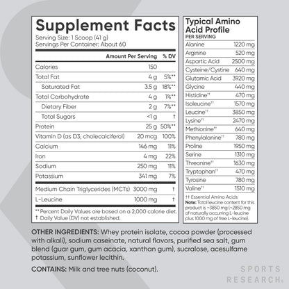Sports Research Whey Protein - Sports Nutrition Whey Isolate Protein Powder Sports ResearchUS supplements
