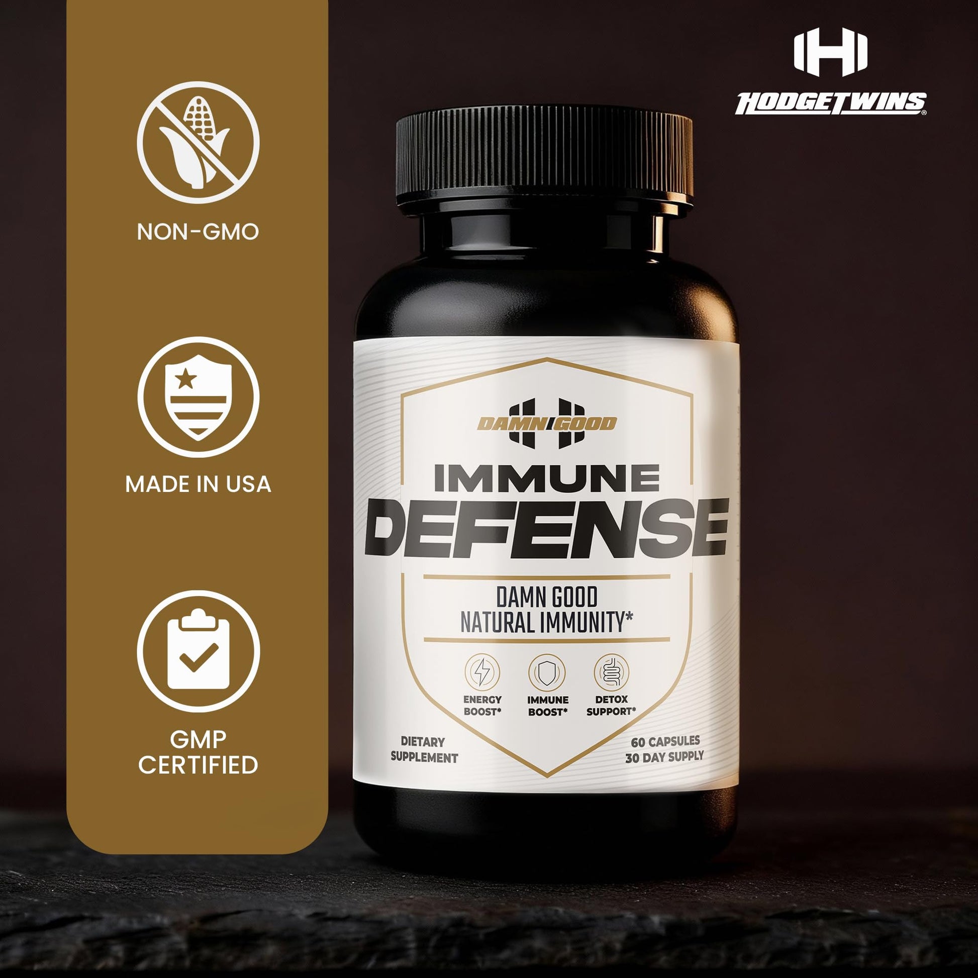 DAMN GOOD The Hodge Twins Immune Defense Supplement (60 Capsules) – Sea Moss Blend Capsules for Everyday Balance, Digestive Support, and Whole-Body Wellness with Vitamins, Minerals, and Botanicals DAMN GOODAu supplements