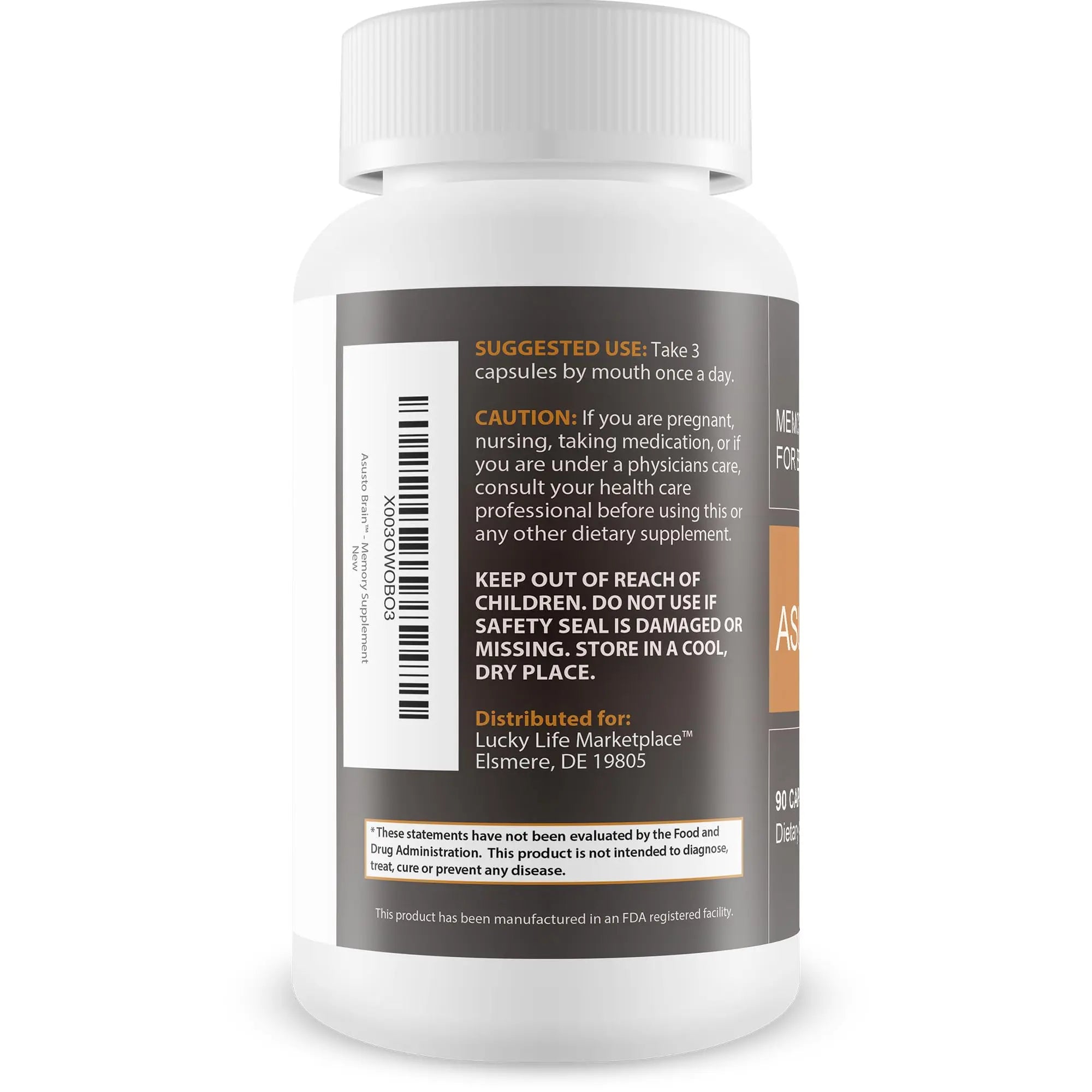 Asusto Memory Supplement for Brain - Improved Capsule Formula - Natural Brain, Memory, & Focus Support - Brain Support - Brain Supplement - Nootropic - Natural Asusto Sandalwood Improved Formula Genericnz supplements