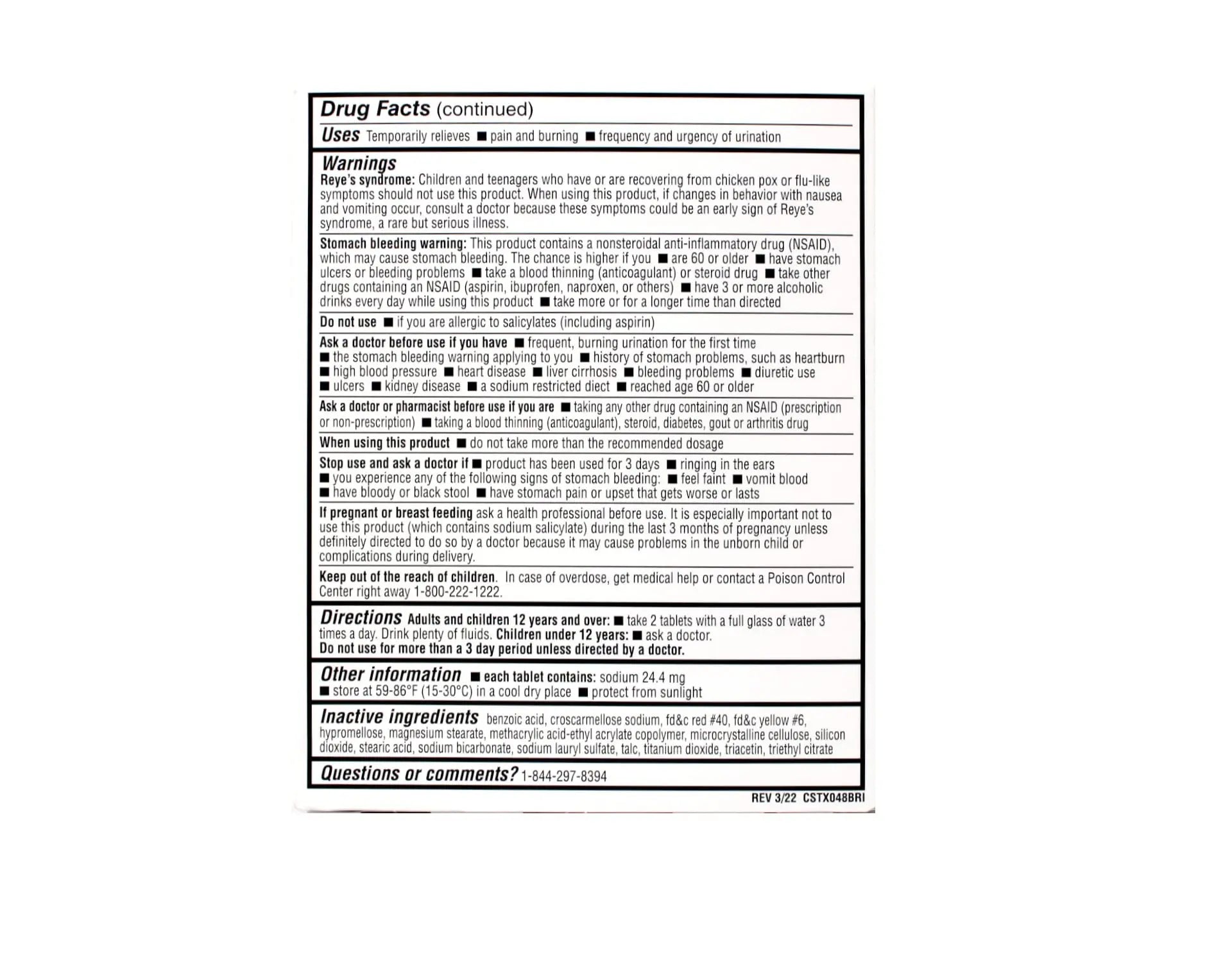 Cystex Plus Urinary Pain Relief Tablets 40 ea DSE Healthcare SolutionsAu supplements