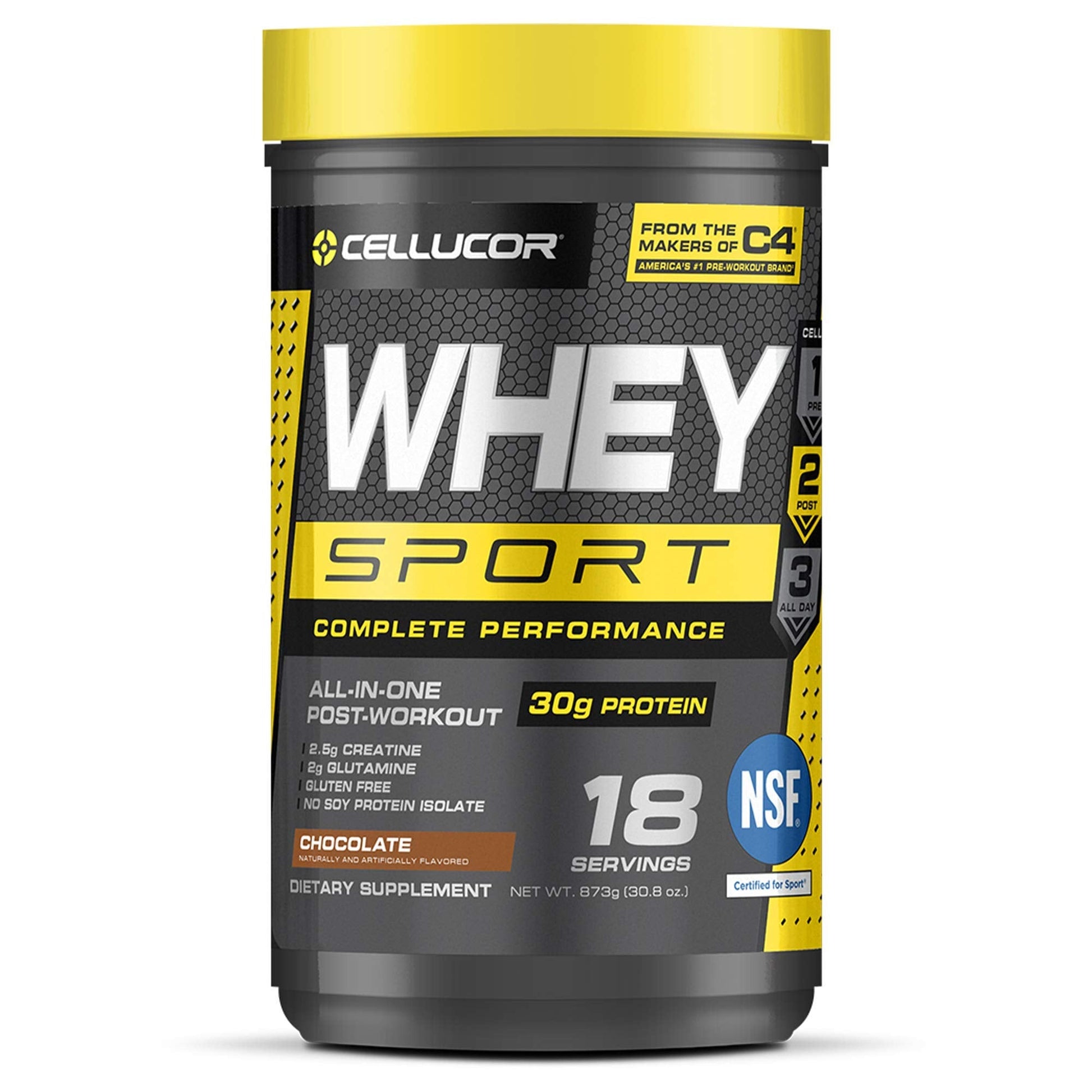 Cellucor Whey Sport Protein Powder Chocolate | Post Workout Recovery Drink with Whey CellucorUS supplements