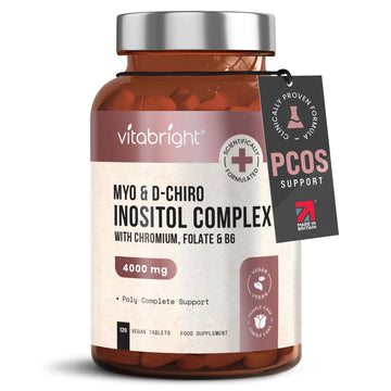 Myo and D-Chiro Inositol Complex - 4000mg per 4 Tablets - 120 Tablets (30 Day Supply) VitaBrightUS supplements