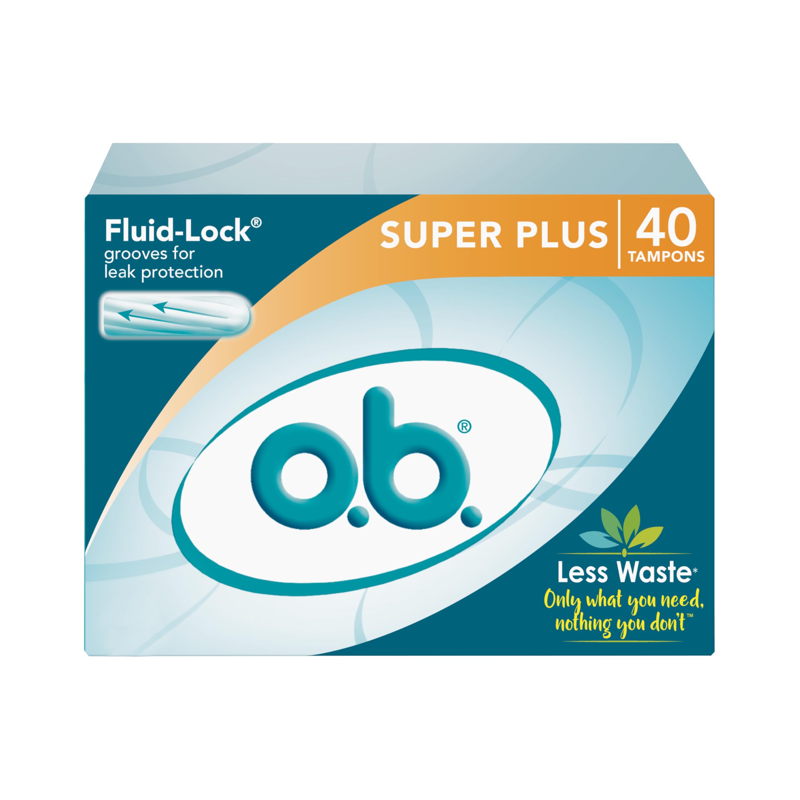 o.b. Tampons | Non-Applicator Tampon, Unscented | Super Plus Tampons, 40ct o.b.Au supplements