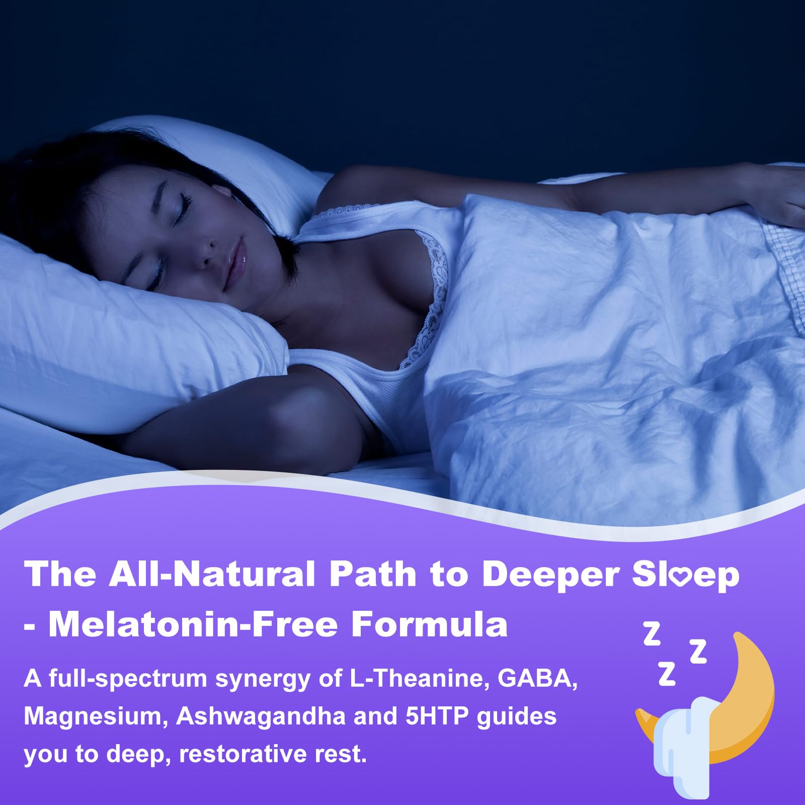 Sugar Free L-Theanine Gummies, L Theanine Supplement for Adults & Kids, L'Theanine with Ashwagandha, Magnesium, 5HTP & GABA - Support Calm, Relax, zzZ, Focus, Vegan Strawberry Flavor, 60 Count FlyrocerAu supplements