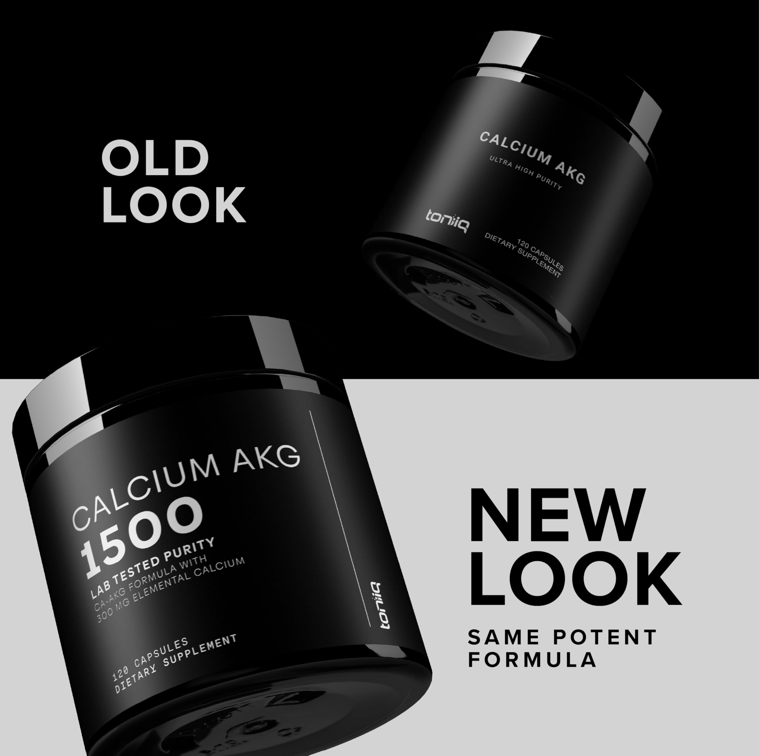 Toniiq 1500mg Ultra High Purity Ca AKG Supplement - 99%+ Highly Purified and Bioavailable Calcium Alpha-Ketoglutarate - Calcium AKG Longevity Supplement - 120 Ca-AKG Vegetarian Capsules ToniiqAu supplements