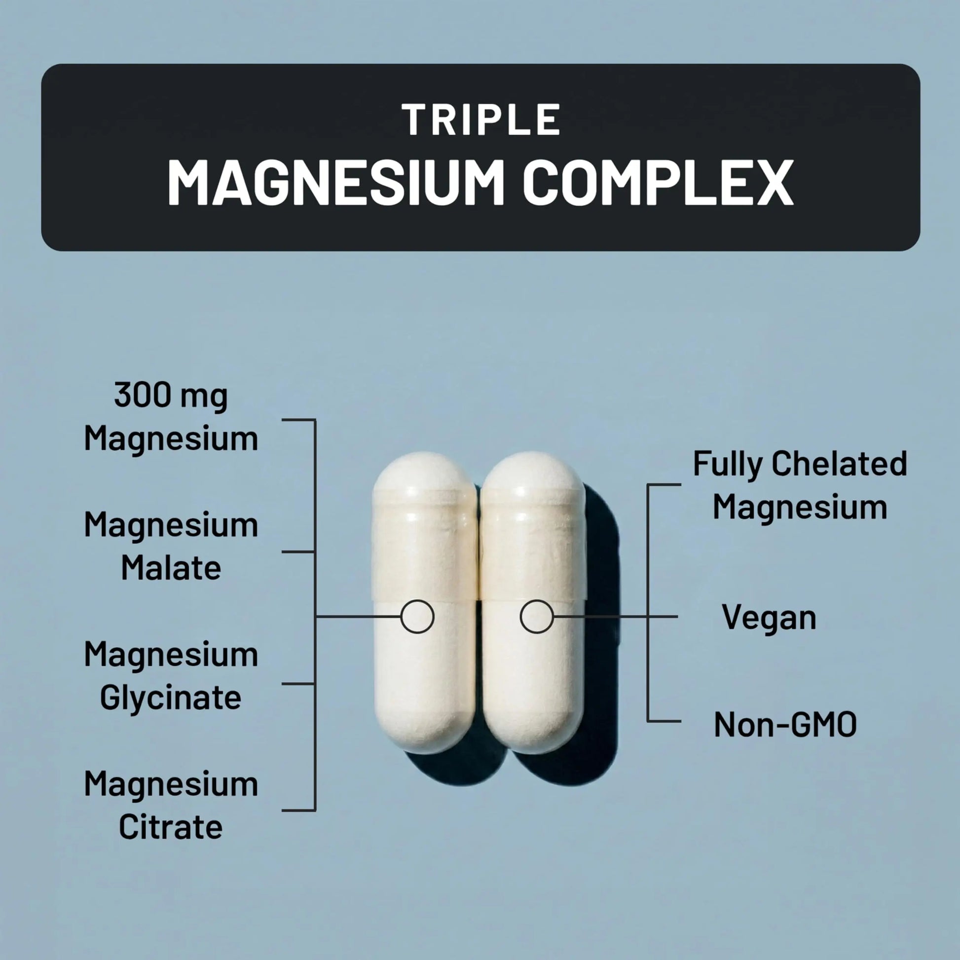 NatureWise Triple Magnesium Complex - High Absorption Magnesium Glycinate + Malate + Citrate for Muscle Nerve & Sleep Support - Vegan 90 Capsules NatureWisenz supplements