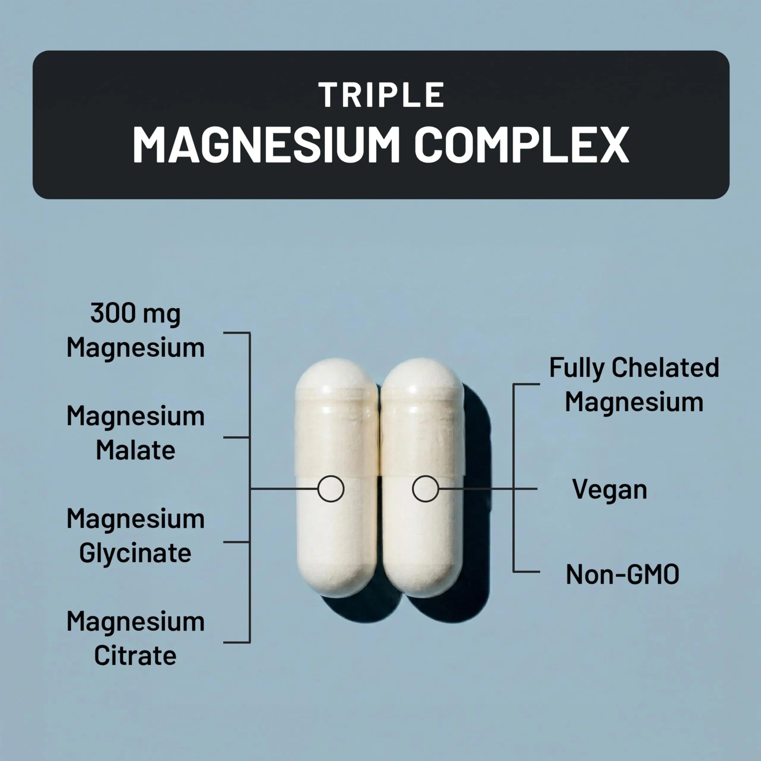 NatureWise Triple Magnesium Complex - High Absorption Magnesium Glycinate + Malate + Citrate for Muscle Nerve & Sleep Support - Vegan 90 Capsules NatureWisenz supplements