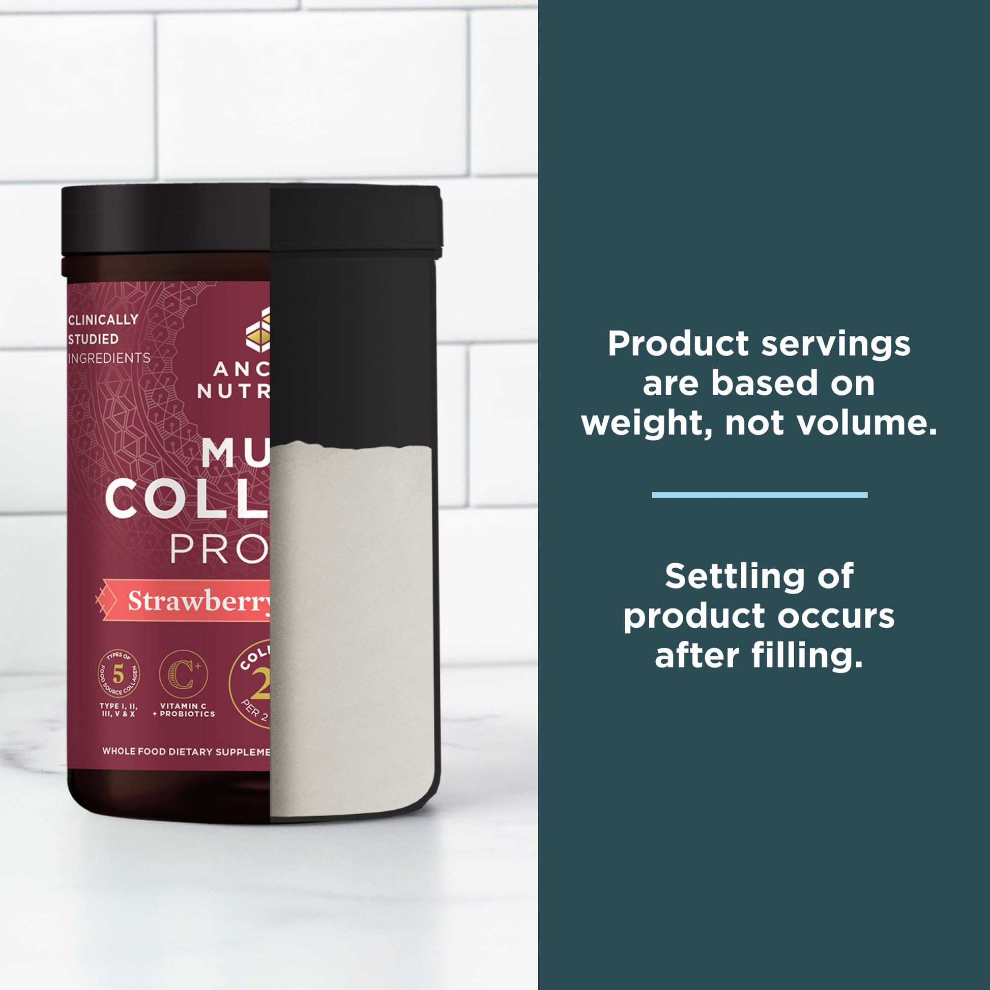 Ancient Nutrition Collagen Powder Protein, Multi Collagen Protein Powder, Strawberry Lemo Ancient NutritionUS supplements
