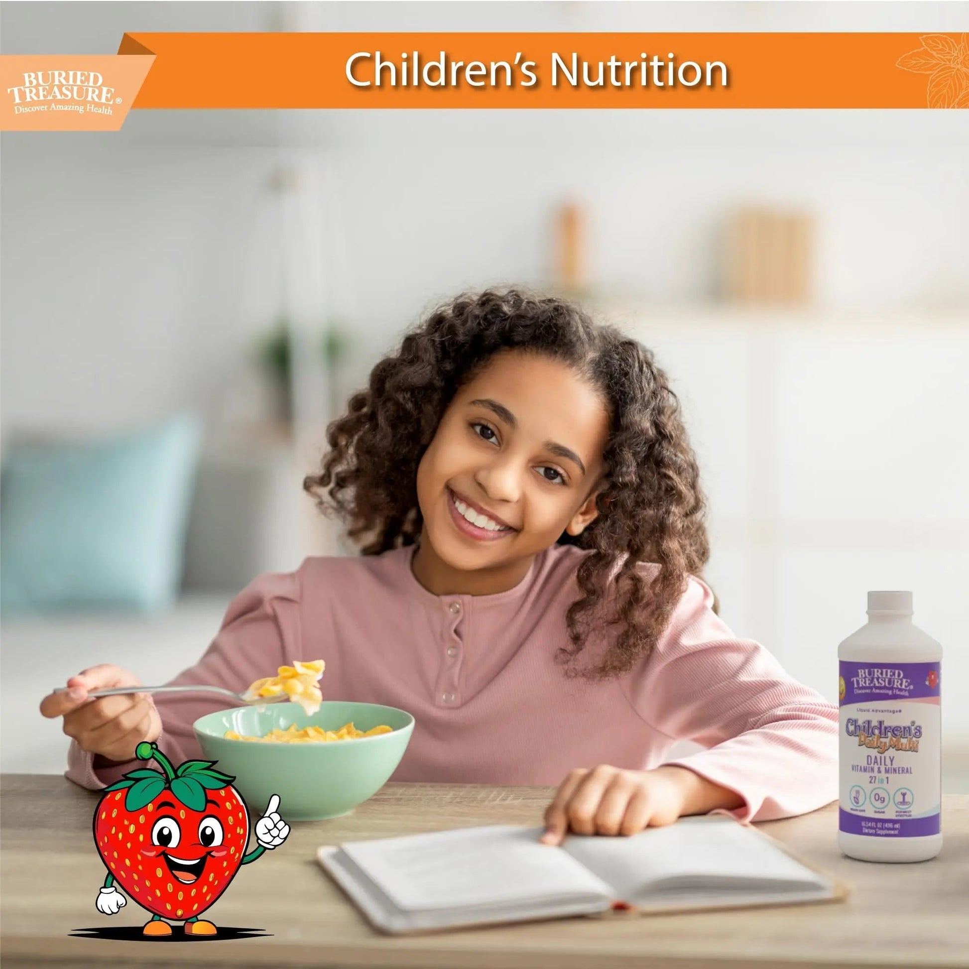 Buried Treasure Children’s Daily Liquid Multivitamin - 16 oz, 16 servings, Orange Mango Flavor, Supports Kids with Essential Nutrients & Minerals Select NutritionAu supplements