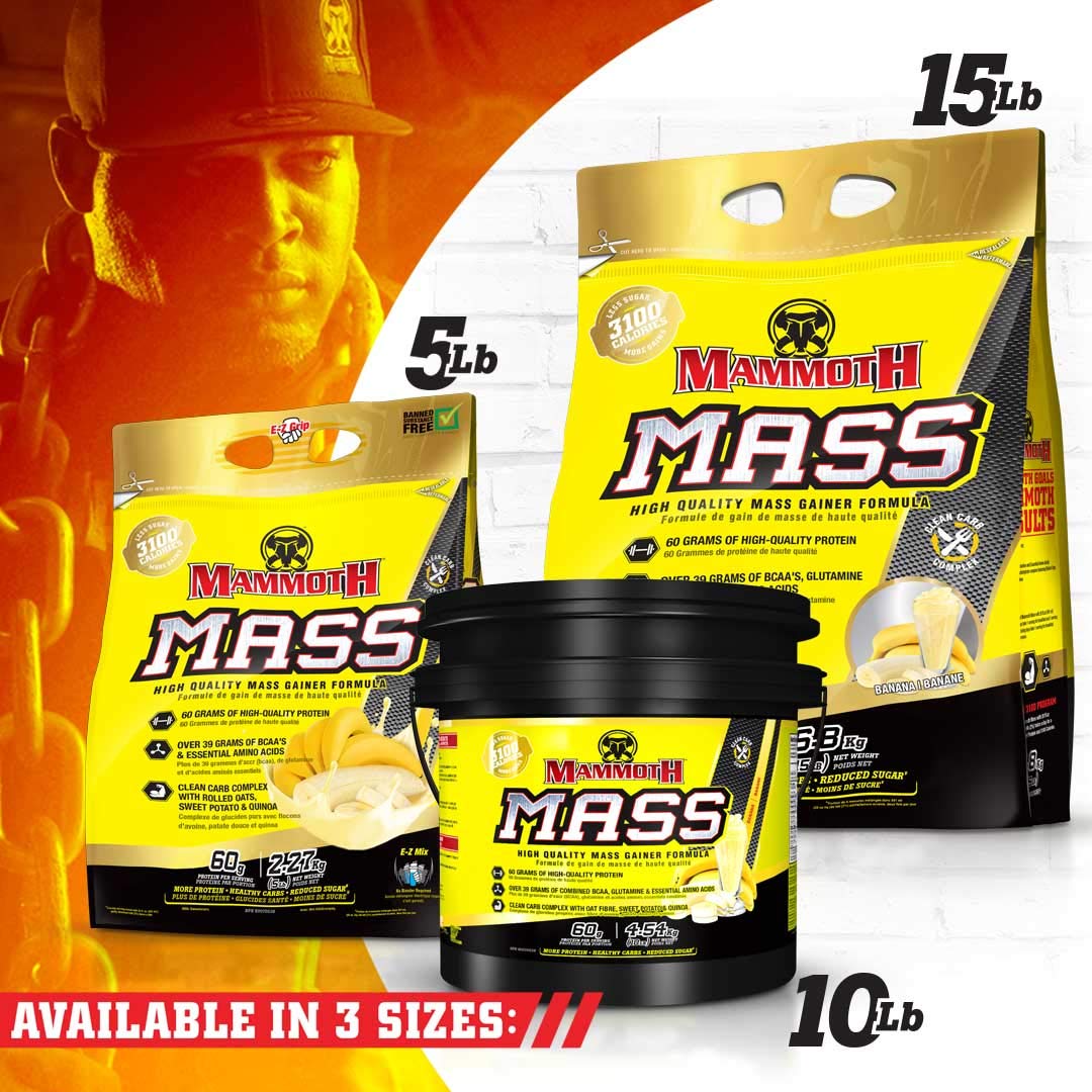 Interactive Nutrition Mammoth Mass Supplement, 5 lbs, Banana, 2.2kg Banana MammothAu supplements