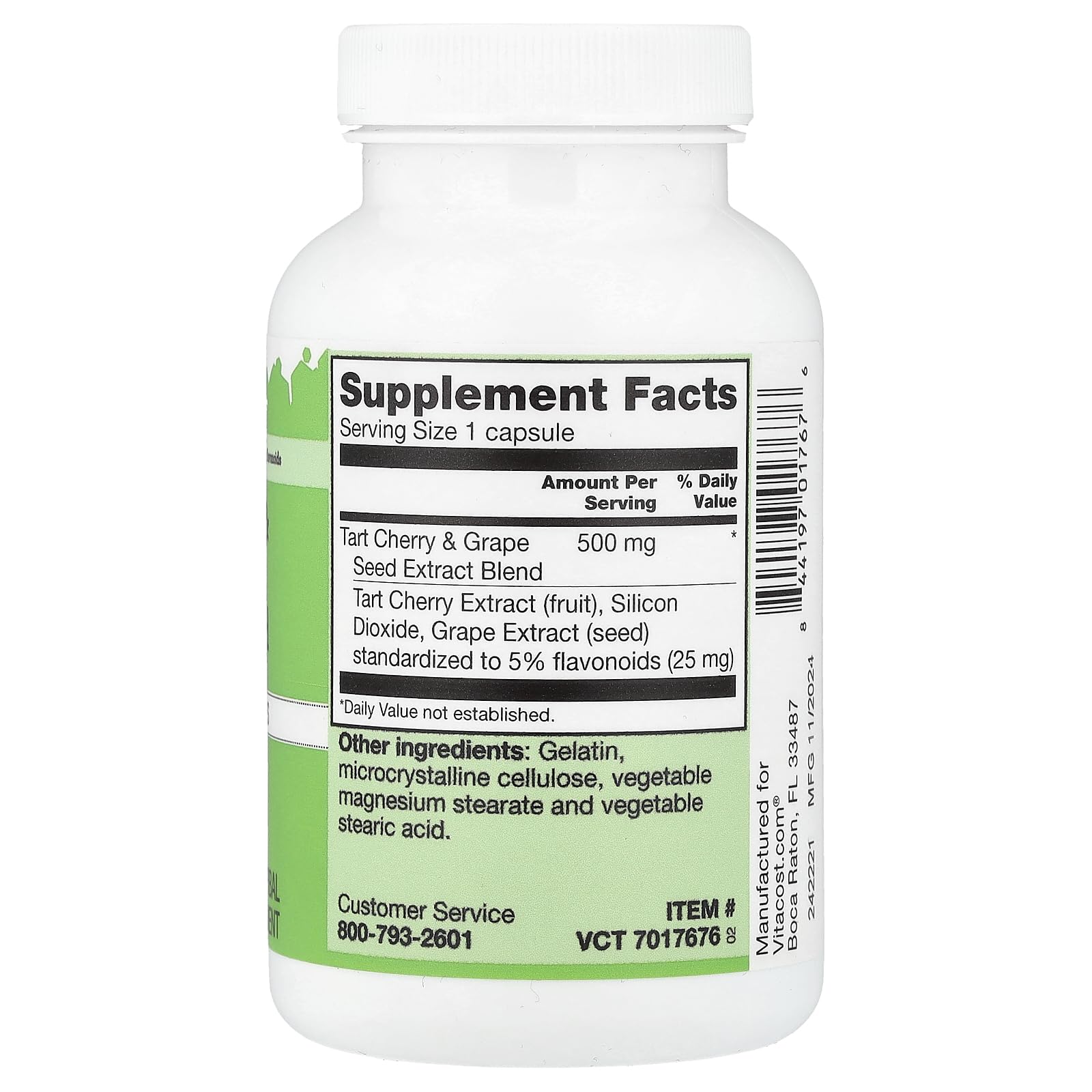 Vitacost Tart Cherry & Grape Seed Extract Blend - Standardized -- 120 Capsules Vitacost BrandAu supplements