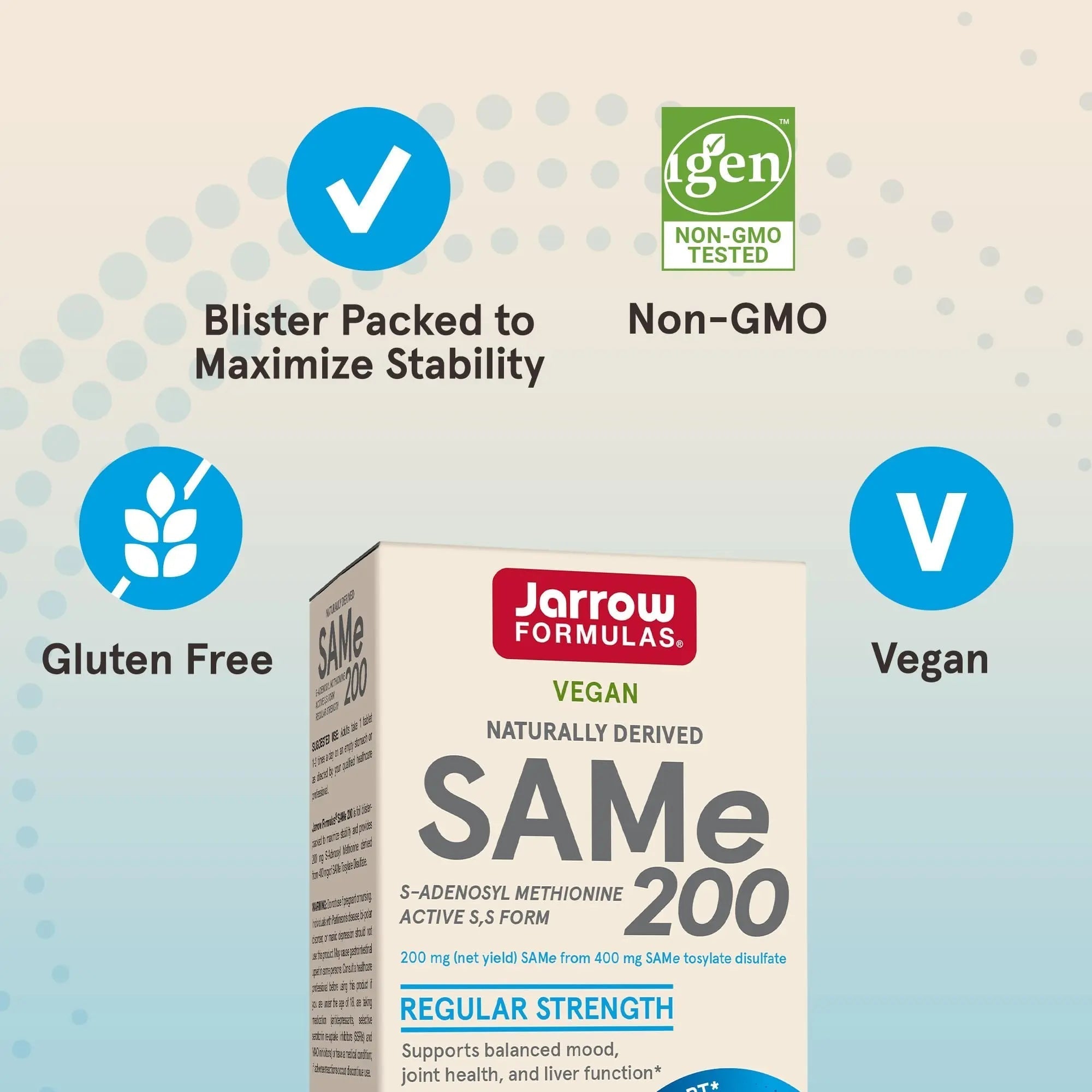 Jarrow Formulas® Same 200 mg, Supports Joint Health, Liver Function, Brain Metabolism, 60 Tablets, Up to A 60 Day Supply Jarrow FormulasAu supplements