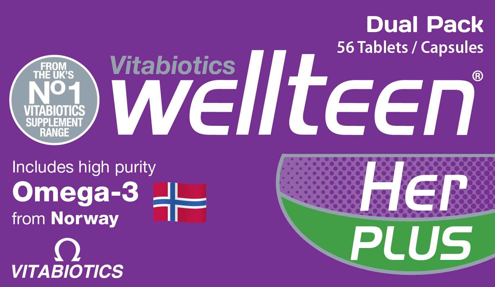 Vitabiotics Wellteen Her Plus - 56 Tablets/Capsules, 56 Count (Pack of 1) WellteenUS supplements