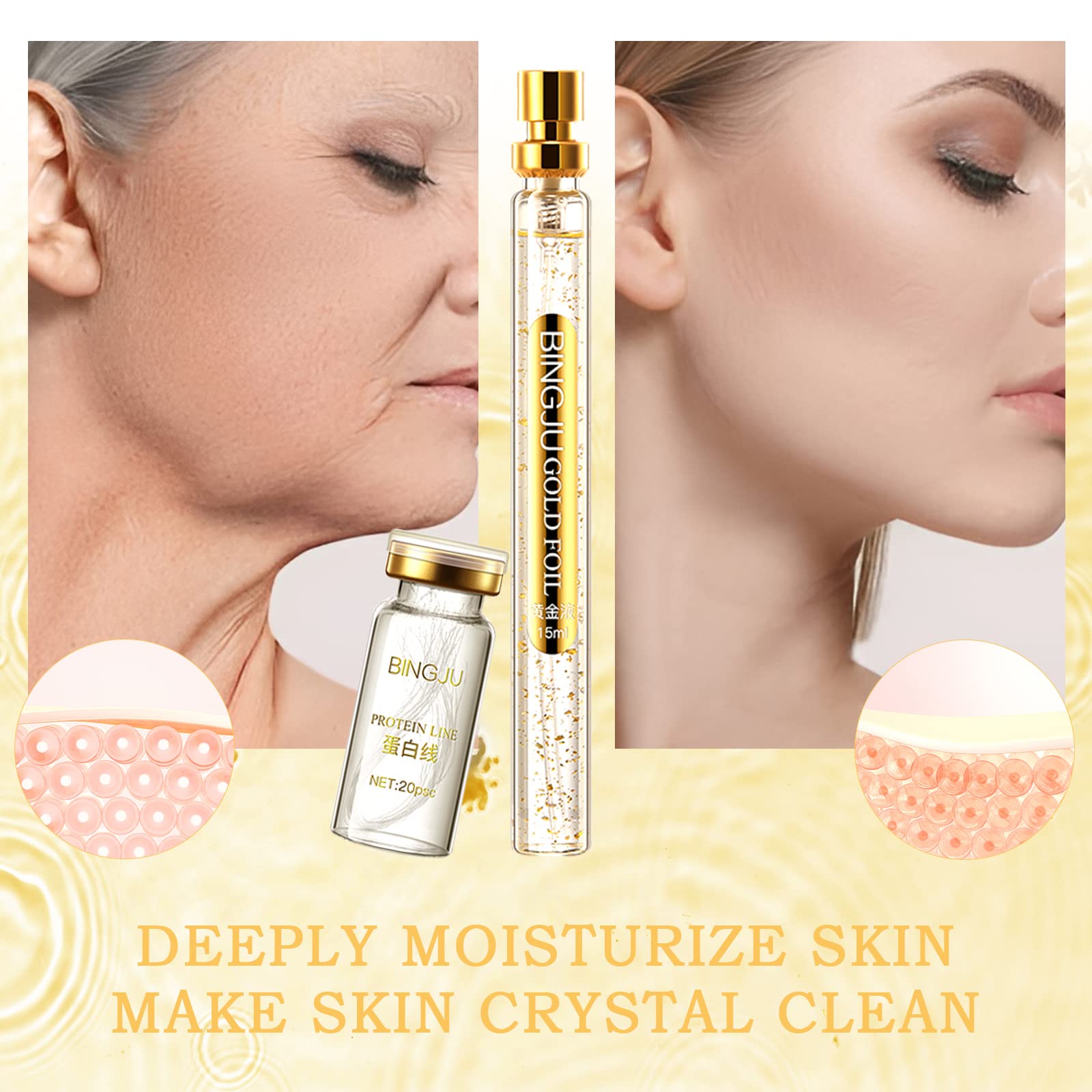 Instalift Korean Protein Thread Lifting Set, Absorbable Collagen Threads for Face Lift, Soluble Protein DRTRUAu supplements