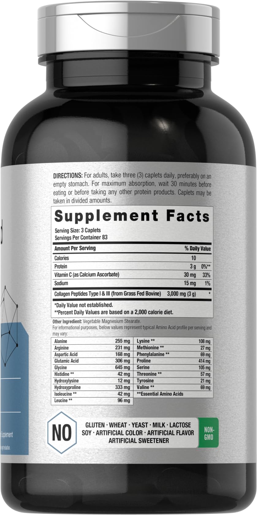 Horbäach Amino Acid Complex 3000mg | 250 Caplets | Non-GMO, Gluten Free Supplement HorbäachAu supplements