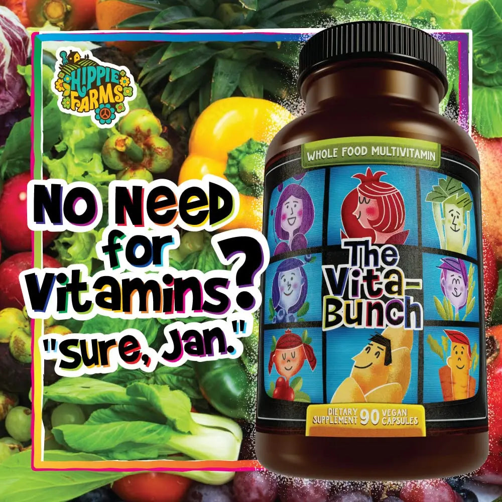 Whole Food Multivitamin Fruit & Super Greens All-in-one Vitamin Complex, 90 Vegan Capsules - Daily Vitamin for Women and Men Hippie FarmsAu supplements