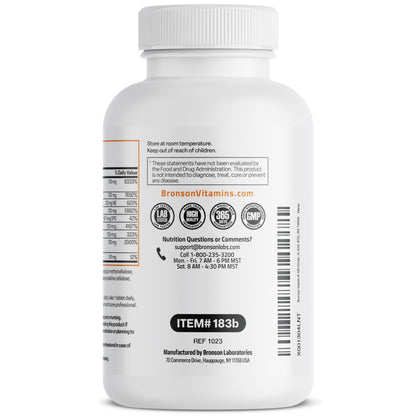 Bronson Super B 100 Vitamin B Complex Sustained Release Contains All B Vitamins BronsonUS supplements