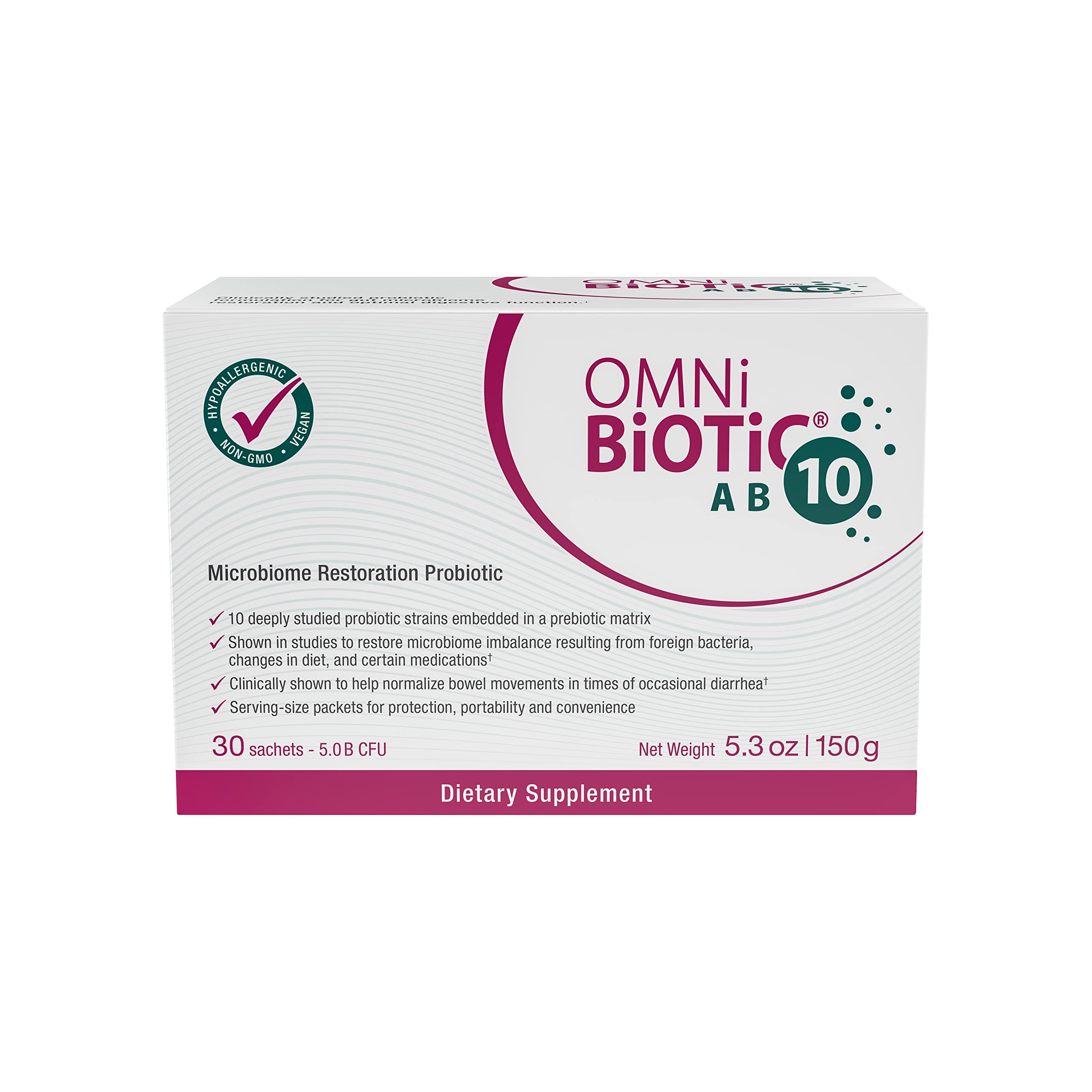 OMNi BiOTiC AB 10 - Clinically Tested Restorative Probiotic - Supports & Restores Gut Flora & Digestion OMNi BiOTiCAu supplements