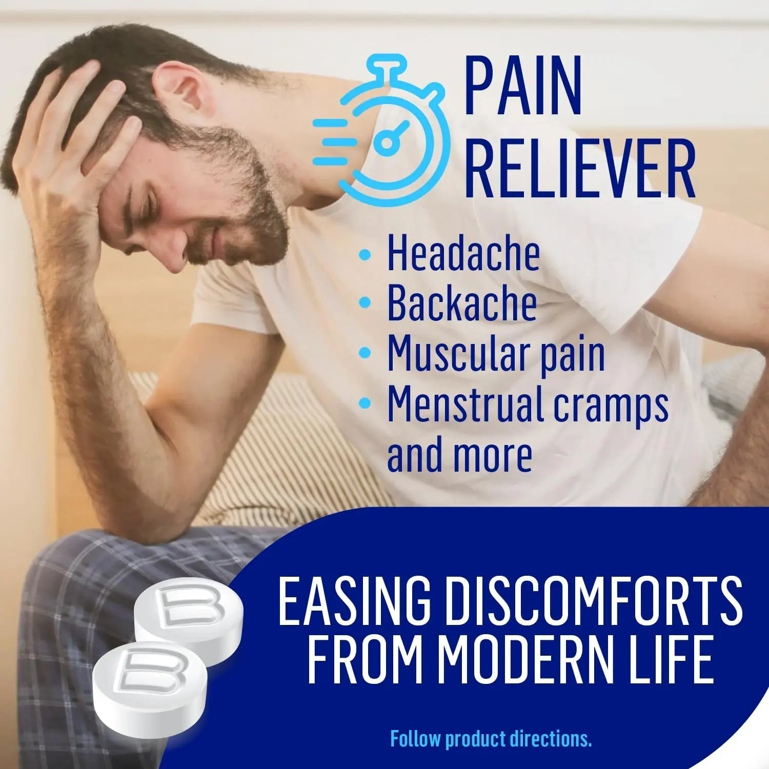 Bufferin Aspirin 325mg, Pain Reliever & Fever Reducer, with 3 Buffering Agents Relieves 7 Types of Pain: Headaches, Back Ache, Arthritis, Muscle Aches & More, for Adults, 130 Coated Tablets, 2-Pack BufferinAu supplements