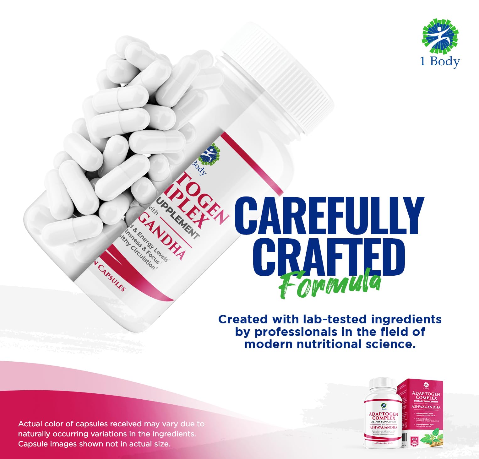 1 Body Adaptogen Complex with Ashwagandha 1 BodyAu supplements