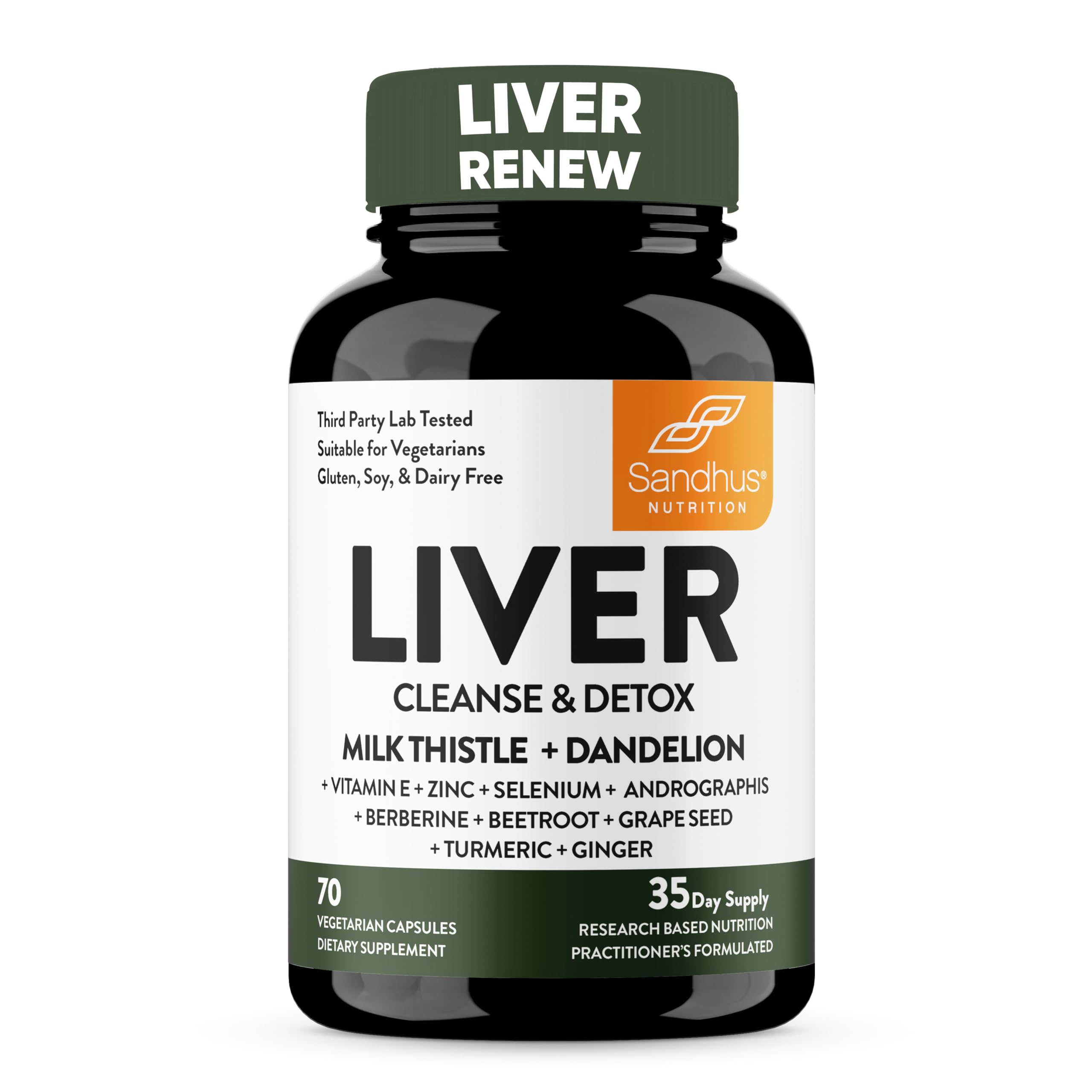 Sandhu's Liver Renew Cleanse Detox, Repair & Support |70 Capsules| 1 Month+ Supply Sandhu'sAu supplements