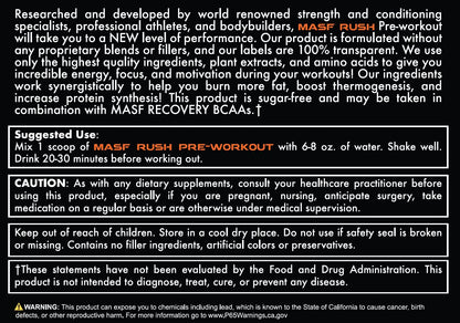 MASF Rush Pre-Workout (Orange-Mango) MASFUS supplements
