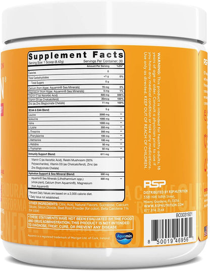 RSP AminoLean Recovery - Post Workout BCAAs Amino Acids Supplement + Electrolytes RSP NUTRITIONUS supplements