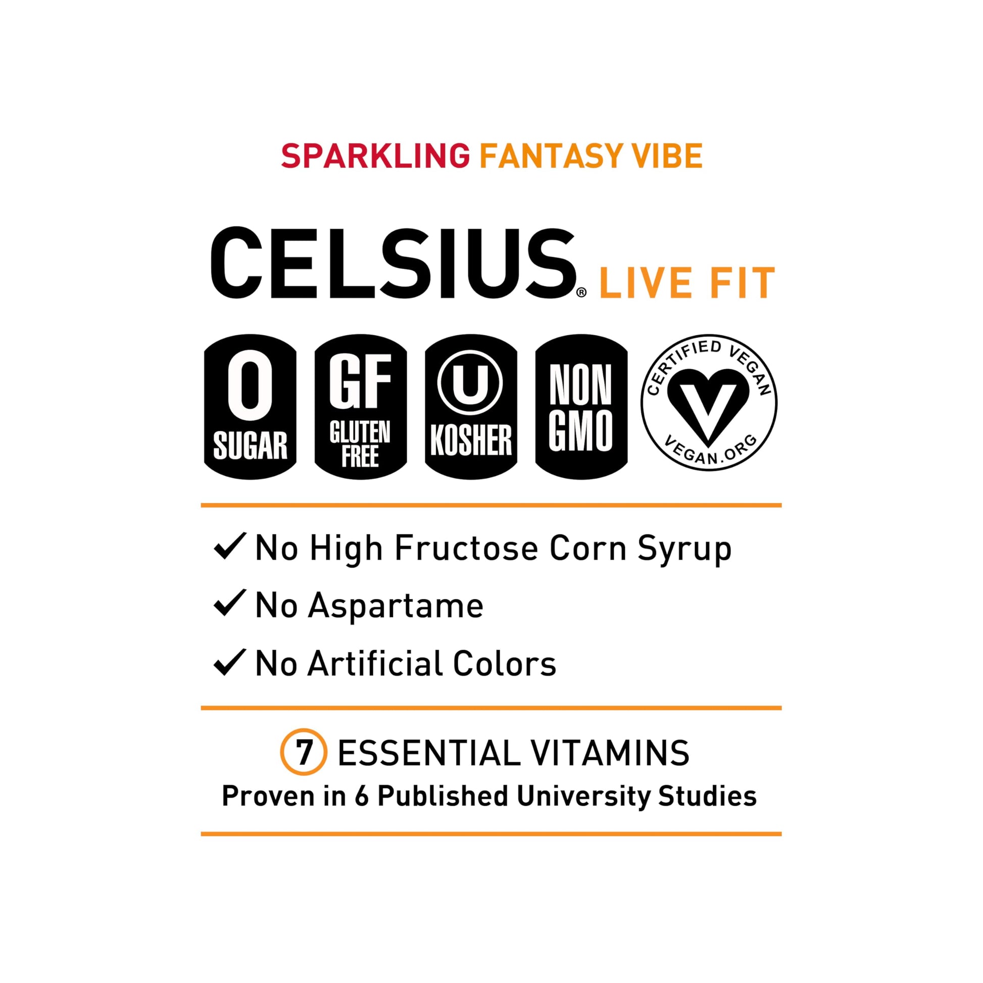 CELSIUS Sparkling Fantasy Vibe, Functional Essential Energy Drink, 12 Fl Oz (Pack of 12) CELSIUSUS supplements