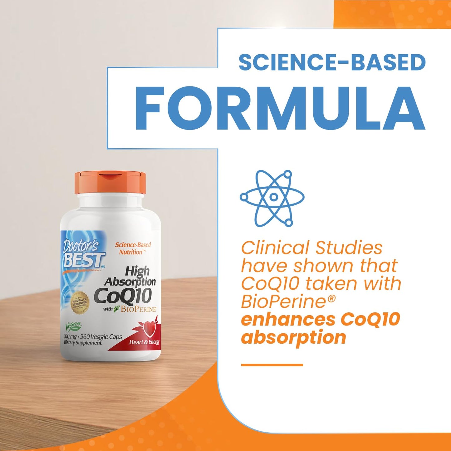 Doctor's Best High Absorption CoQ10 with BioPerine, Gluten Free, Naturally Fermented Doctor's BESTUS supplements