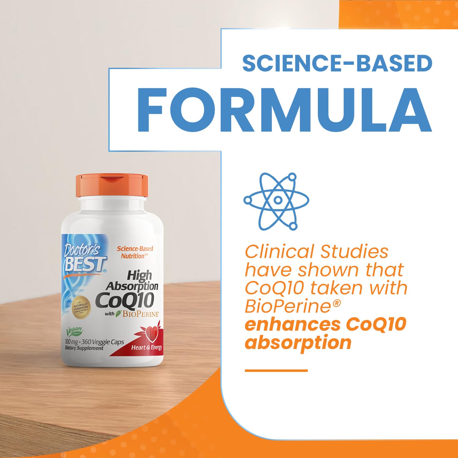 Doctor's Best High Absorption CoQ10 with BioPerine, Gluten Free, Naturally Fermented Doctor's BESTUS supplements