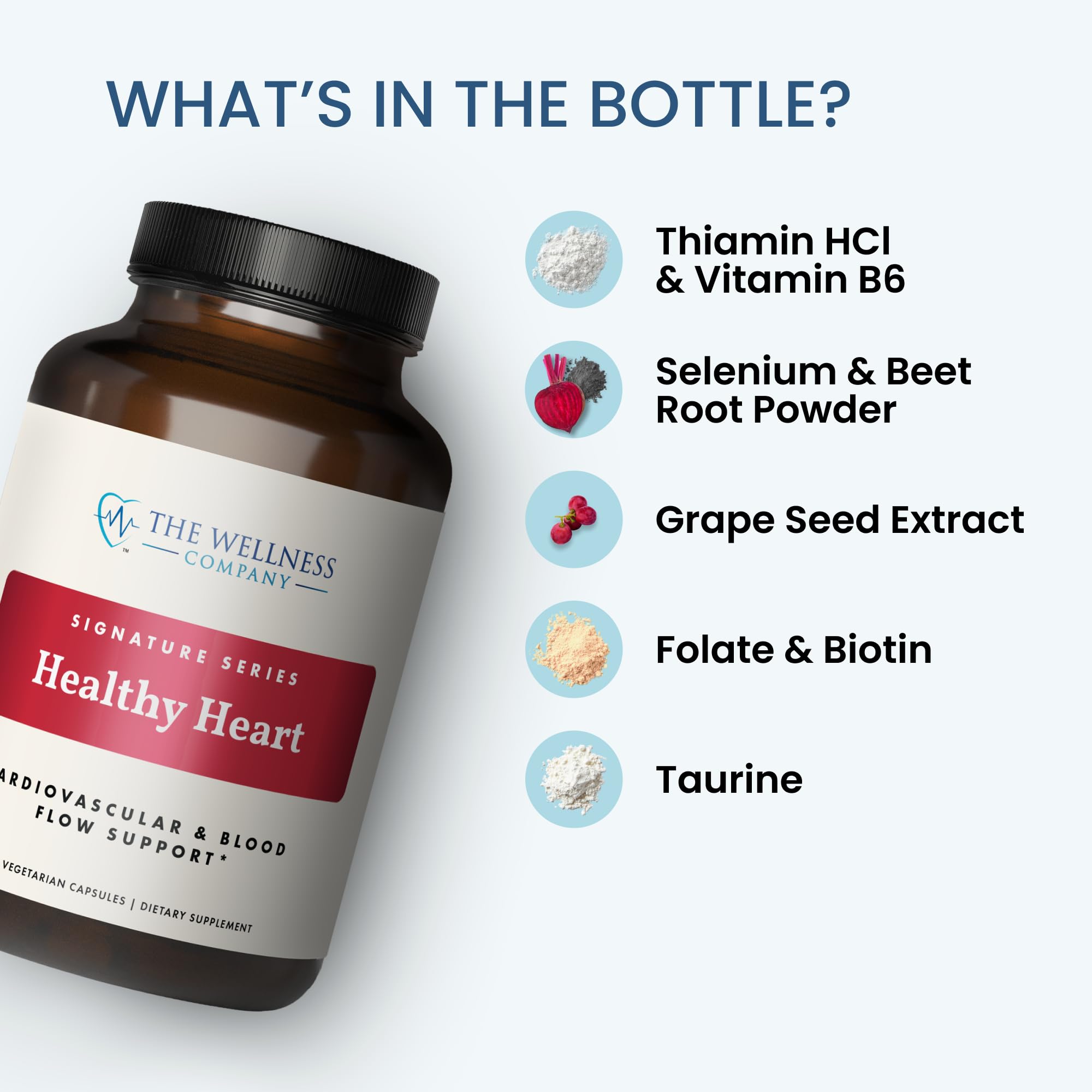 The Wellness Company Healthy Heart - Cardiovascular Strength, Blood Flow, Nitric Oxide Production & Healthy Cholesterol Levels | 120ct (2 Month Supply) The Wellness CompanyAu supplements