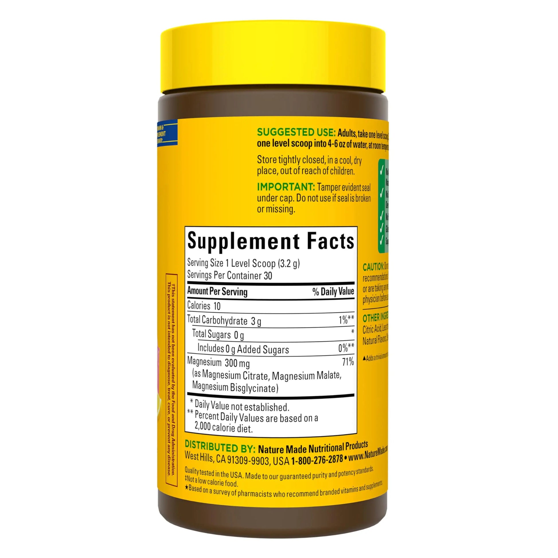 Nature Made High Absorption Magnesium Complex Drink Mix Powder, Magnesium Citrate, Glycinate & Malate 3-in-1 Blend, Pink Lemonade Flavor, 96 g, 30 Day Supply Nature Madenz supplements