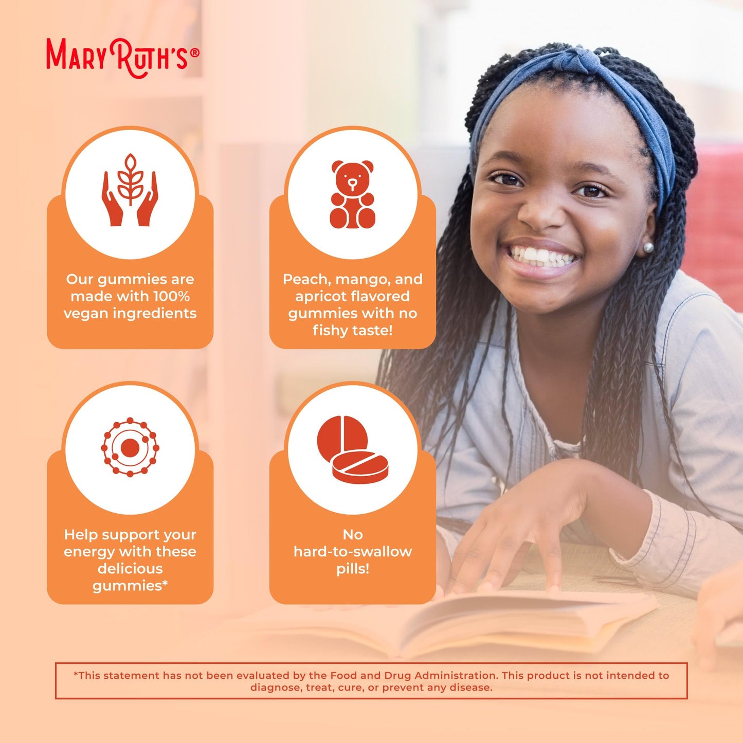 MaryRuth Organics Vegan Omega 3 6 7 9 Gummies | Up to 4 Month Supply | Omega 3 Supplement with Flaxseed Oil | Omega 3 Gummies MARYRUTH'SUS supplements