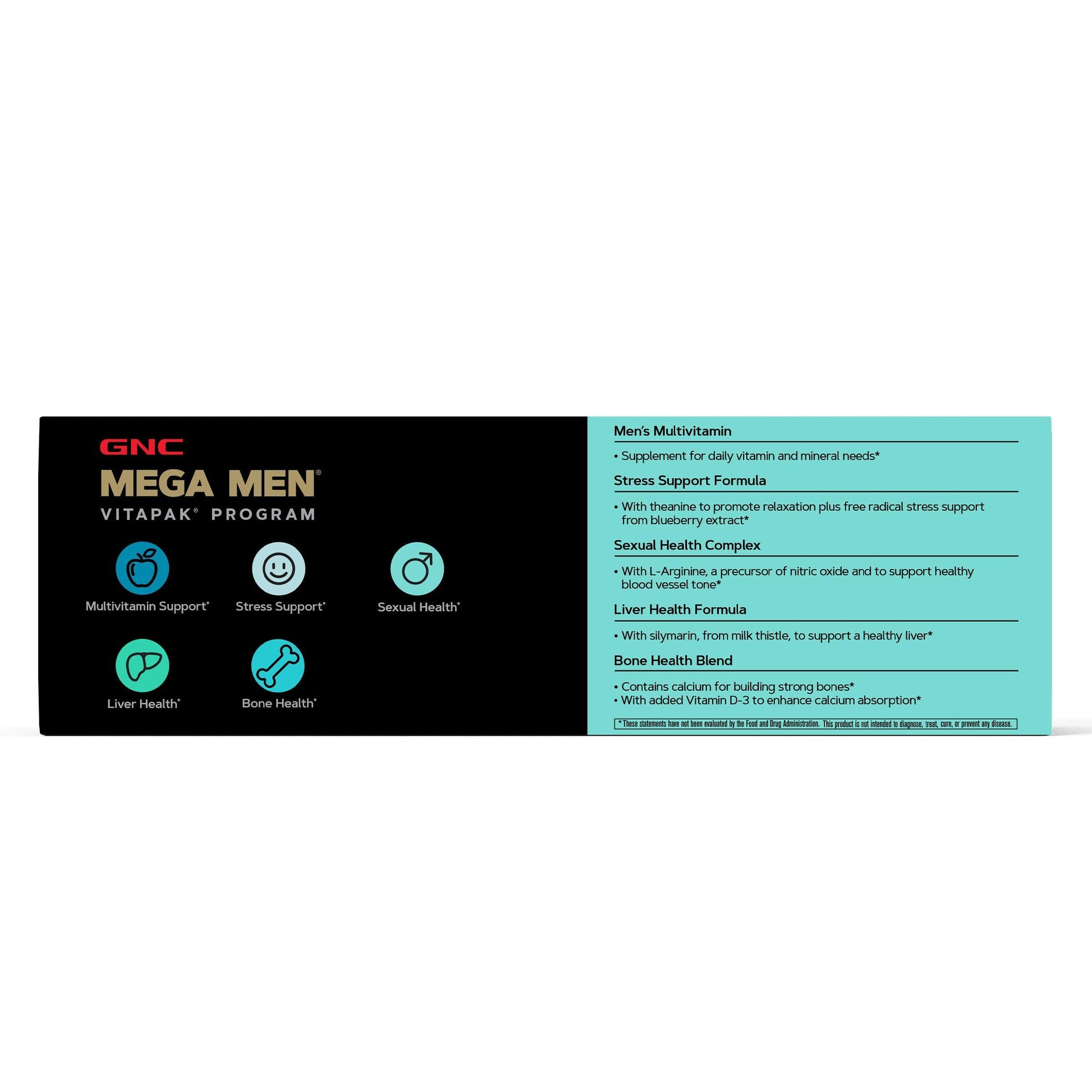 GNC Men's 30+ Vitapak Program | 5-in-1 Daily Multivitamins and Minerals | Supports Healthy Bones and Stress Relief | 30 Servings GNCAu supplements