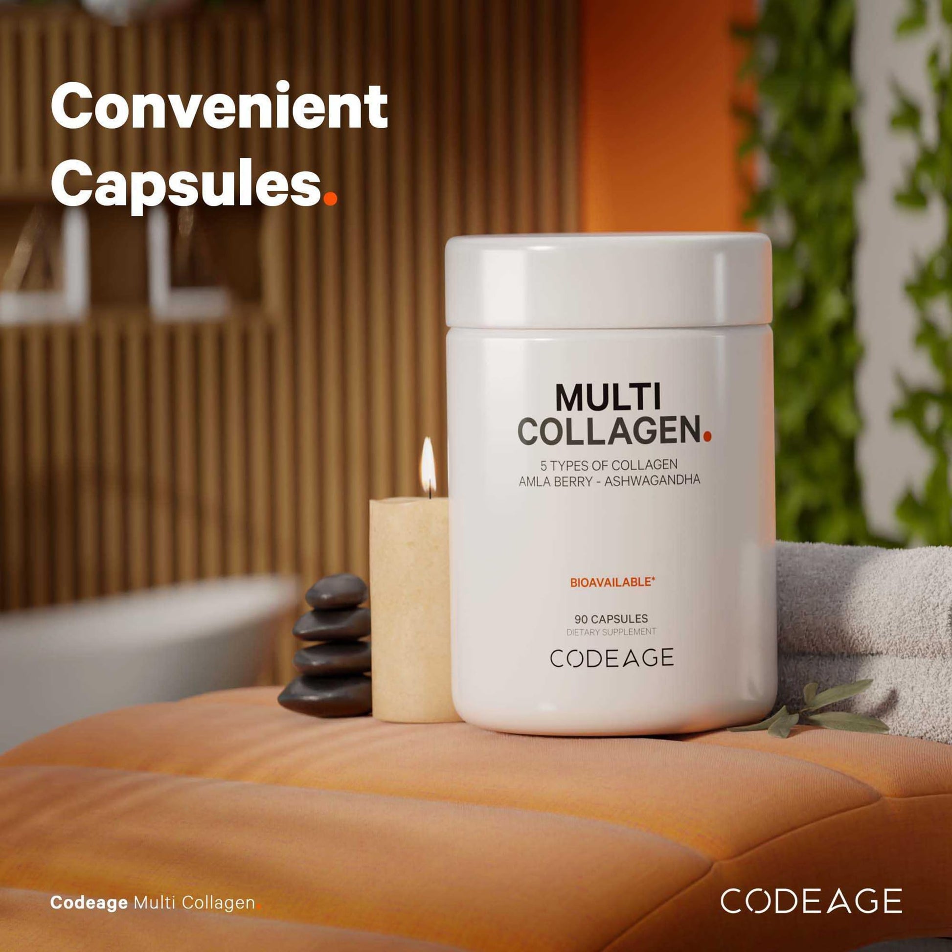 Codeage Multi Collagen Peptides Protein Capsules, 5 Collagen Types, Grass-Fed & Hydrolyzed Bovine Collagen Pills Supplement, Ashwagandha, Amla Berry Vitamins, Collagen Peptides - 90 Capsules CodeageAu supplements
