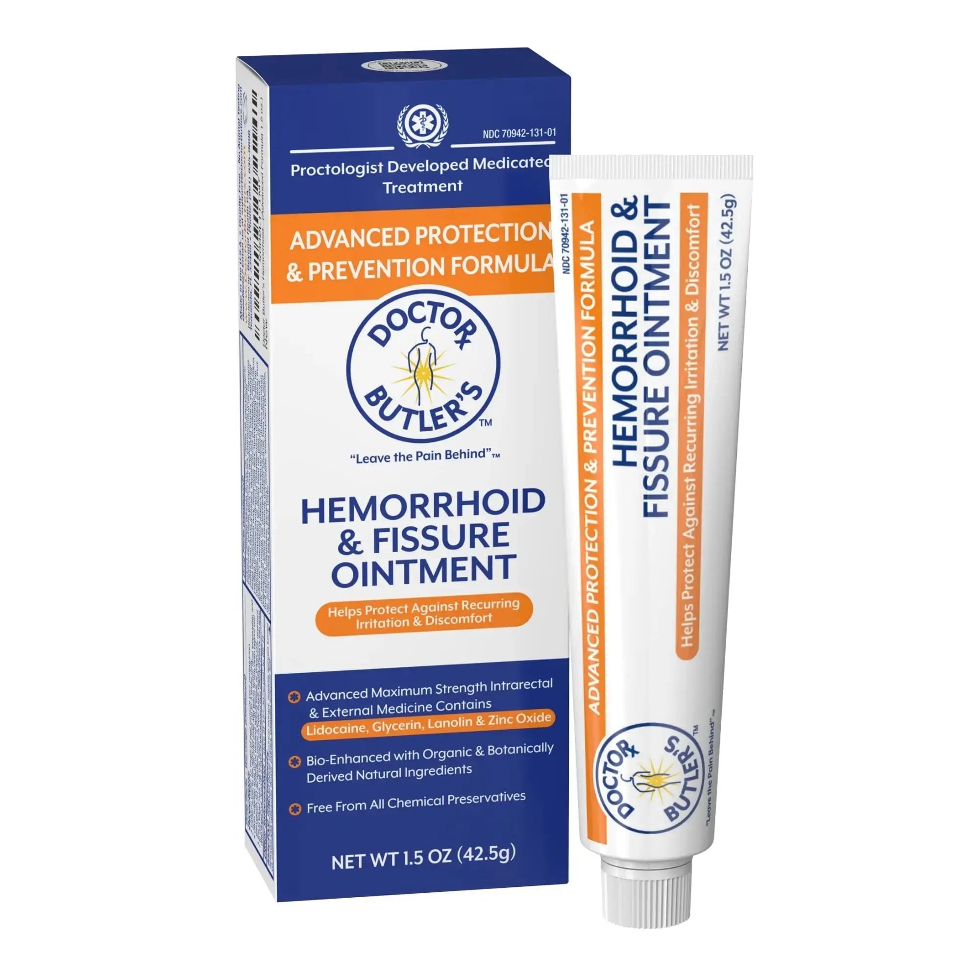 Doctor Butler's Advanced Hemorrhoid & Fissure Ointment – Lidocaine Hemorrhoid Treatment and Fissure Treatment Extra Strength Formula, Heals and Provides Fast Pain and Itch Relief* (1.5 oz.) Doctor Butler'sAu supplements