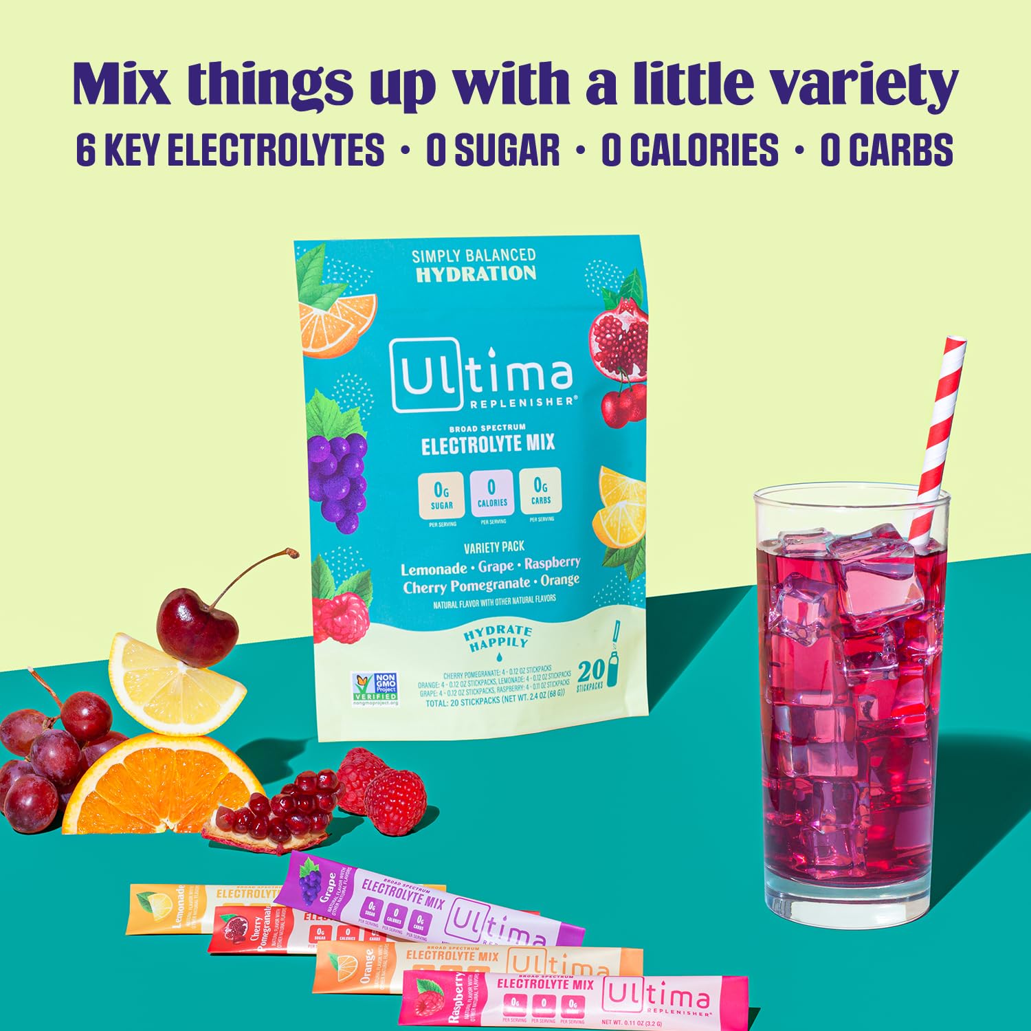 Ultima Replenisher Daily Electrolyte Drink Mix – Original Variety, 20 Stickpacks – Hydration Ultima ReplenisherUS supplements