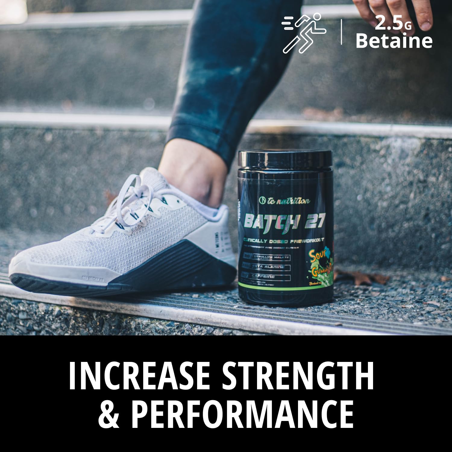 Batch 27 Pre Workout Powder - 8g Citrulline, 3.5g Beta Alanine, 2.5g Betaine, 325mg Caffeine TC NutritionAu supplements