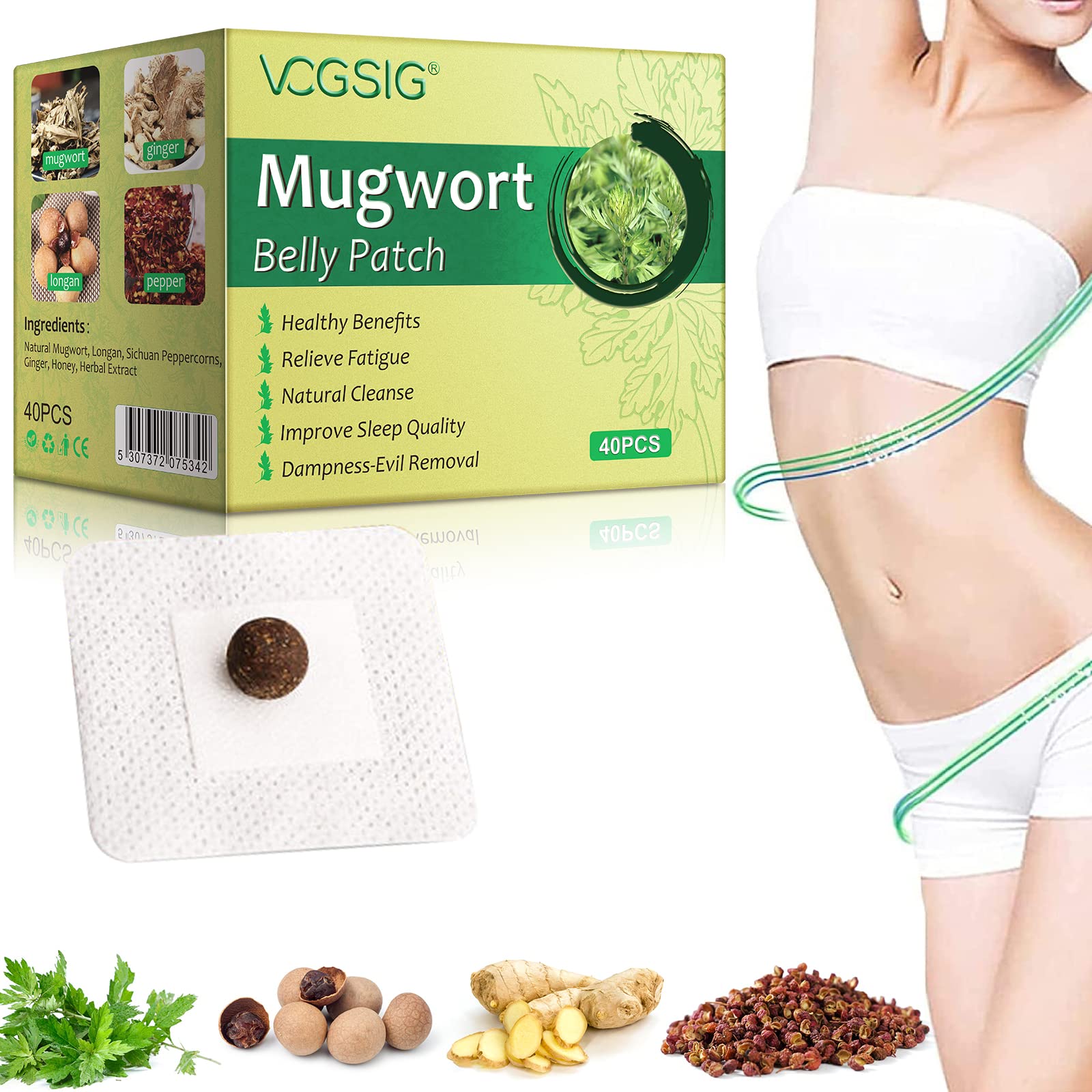 ALIVO 40PCs Mugwort Belly Patch, Mugwort Navel Stickers - Parches para Bajar de Peso ALIVOUS supplements