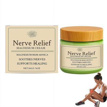 Total Relief Magnesium Cream - Nerve Relief Magnesium Cream with MSM & Arnica,Total ReliefCream for Muscle Relaxation, Soothes Nerves & Daily Soothing Support, Deep Hydration,50g/1.76oz Aus HealthcareAu supplements