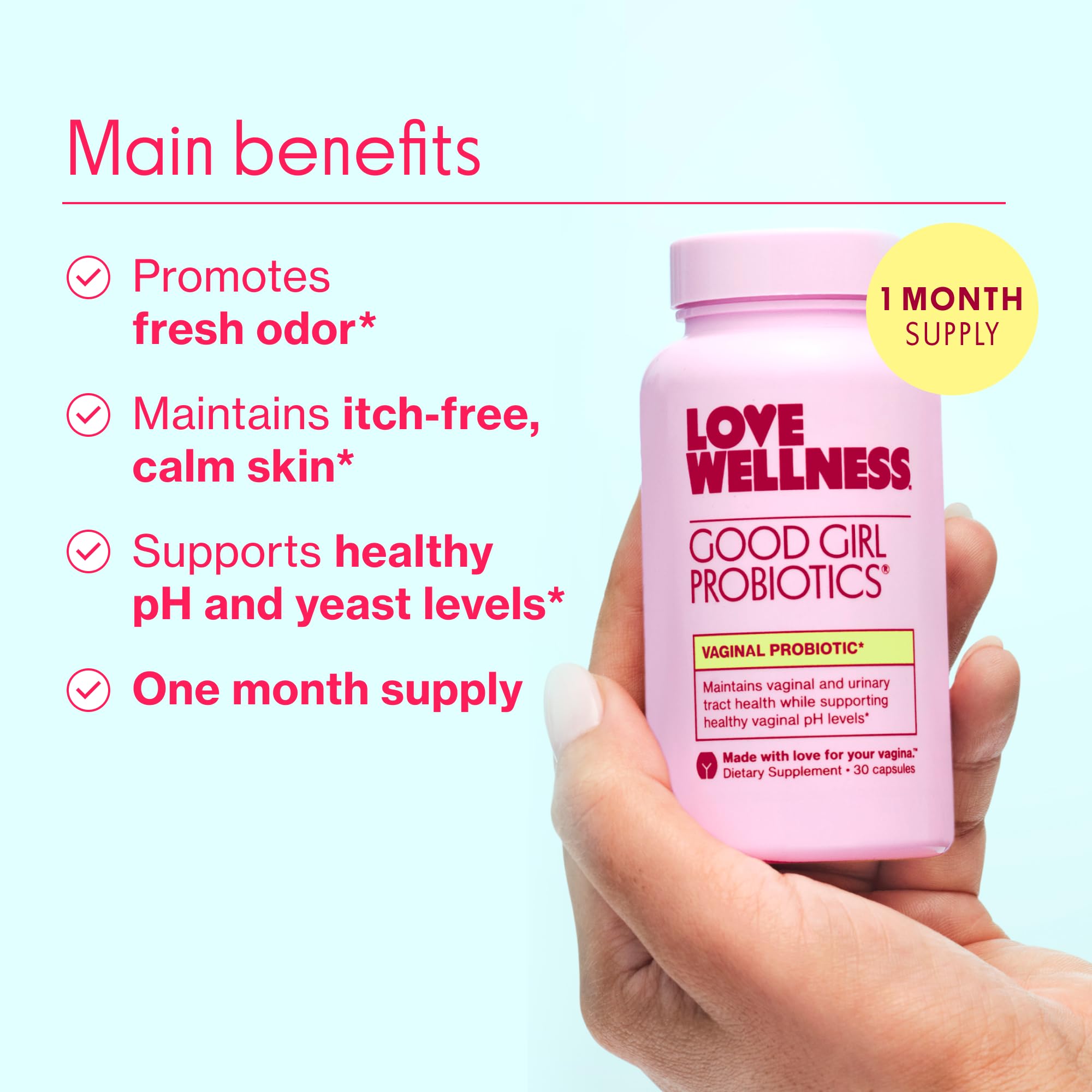 Love Wellness Good Girl Probiotics and Healthy V Vitamin | Womens Wellness Duo | Womens Probiotics Supplements for pH Balance and Vaginal Health Love WellnessAu supplements