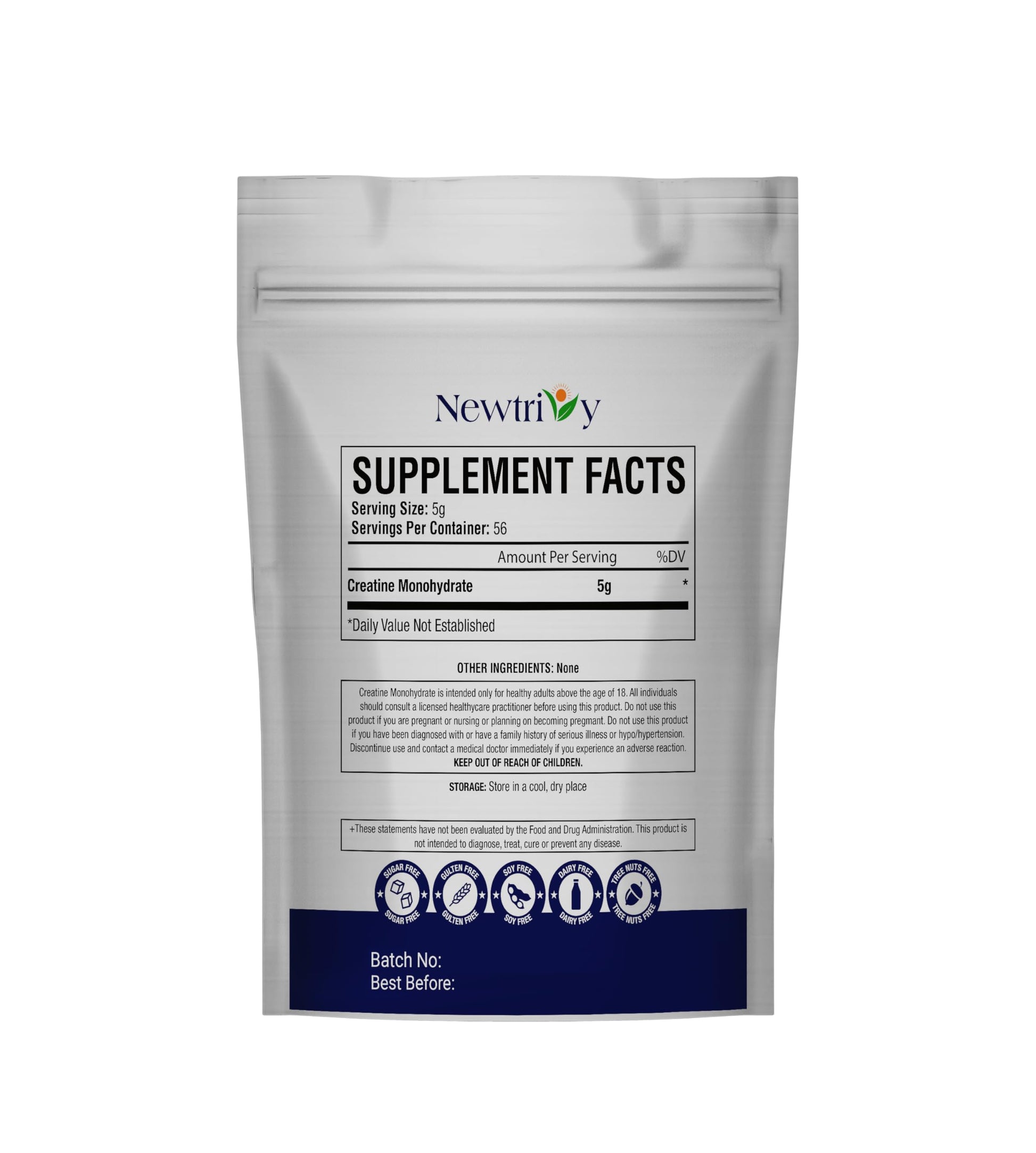 Creatine Monohydrate,Micronized, Pure,Unflavored,280g (9.8oz) NewtrivyAu supplements