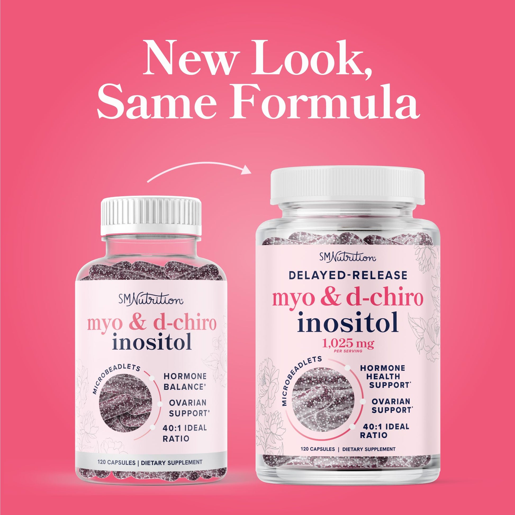 Myo-Inositol & D-Chiro Inositol for Hormone Balance for Women | Microbeadlets to Regulate Menstrual Cycle & Support Ovarian Health | 40:1 Ratio Myo & D Chiro | Non-GMO | 120 Ct (1 Month Supply) SMNutritionAu supplements