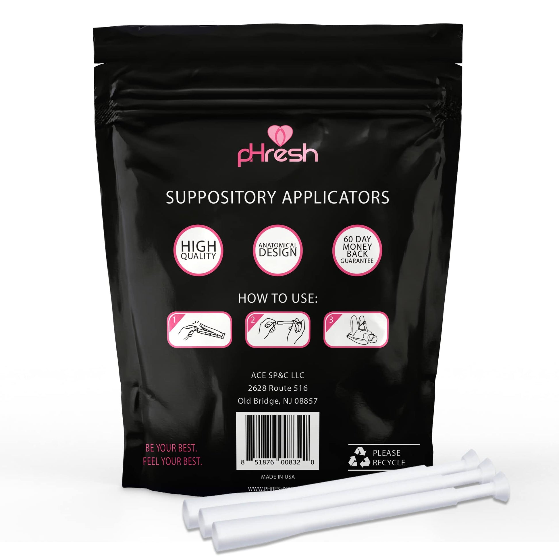 ACE NUTRITION pHresh Vaginal Suppository Applicators – Pack of 30 Individually Wrapped Disposable ACE NUTRITIONAu supplements