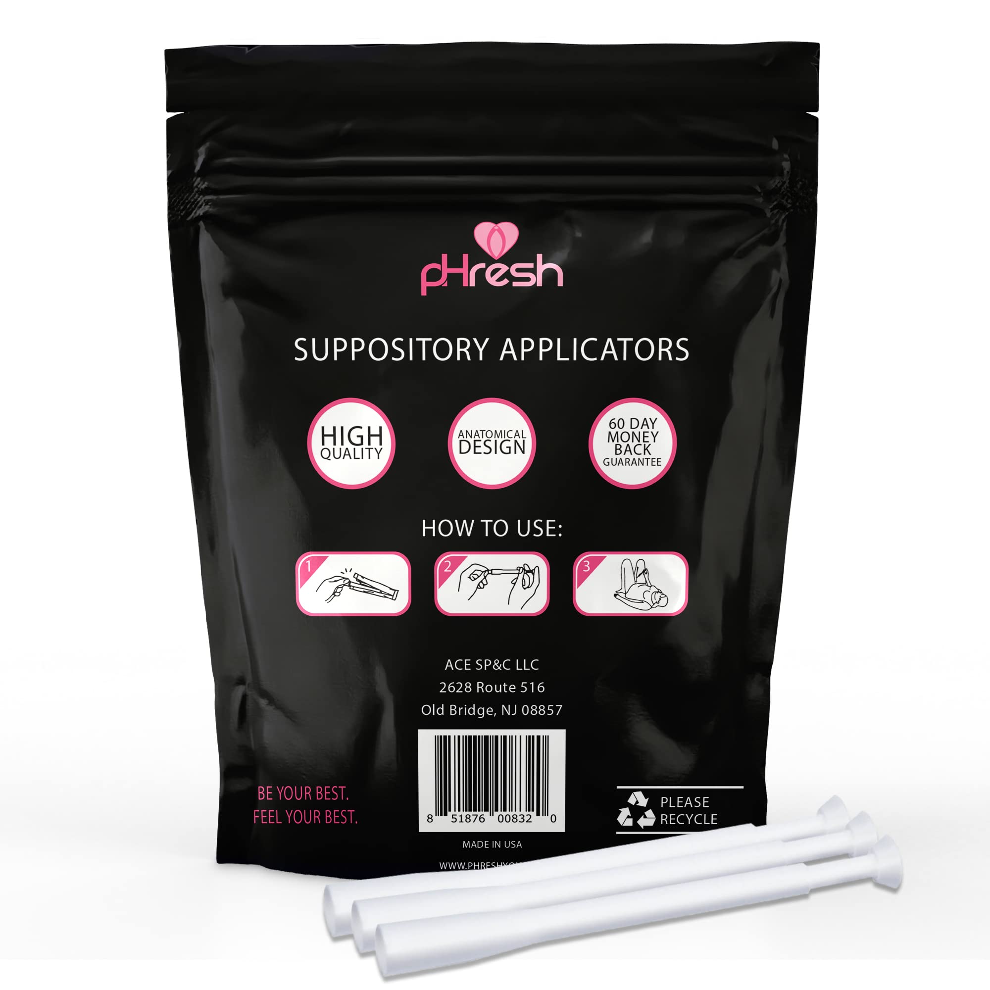 ACE NUTRITION pHresh Vaginal Suppository Applicators – Pack of 30 Individually Wrapped Disposable ACE NUTRITIONAu supplements