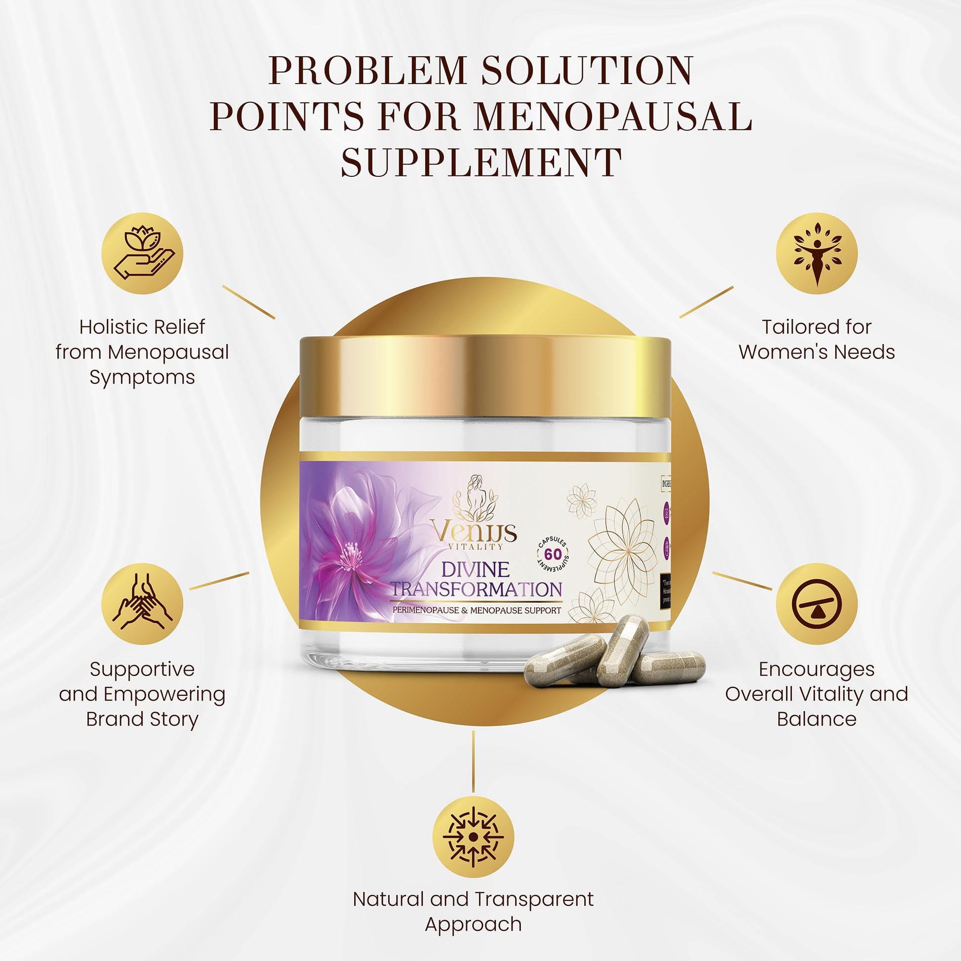 Menopause Supplements for Women - Female Hormone Balance & Immune Support - Mood Swings & Restful Sleep - Valerian Root & Saw Palmetto - Black Cohosh for Menopause Hot Flashes Relief - 60 Capsules Venus VitalityAu supplements