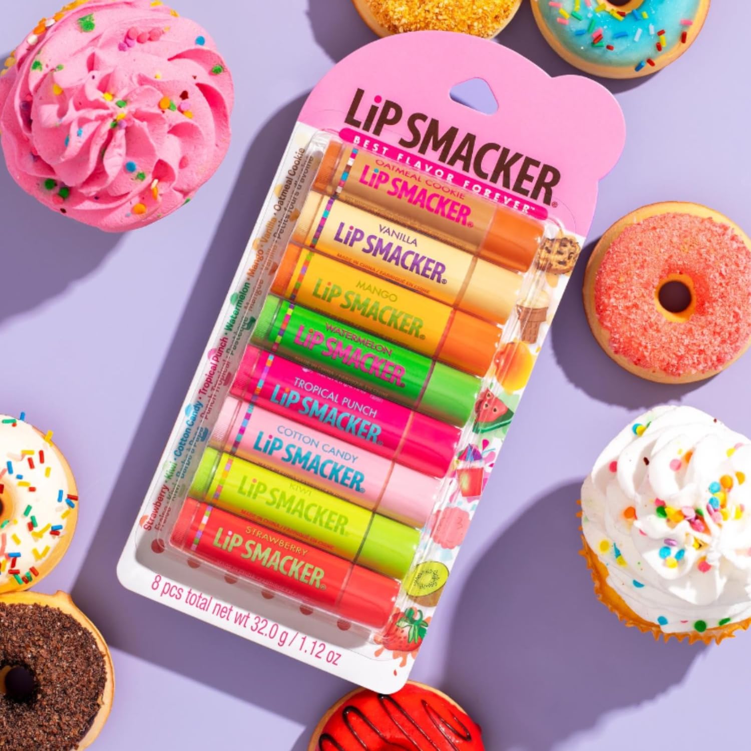Lip Smacker Original & Best Holiday Flavored Lip Balm Party Pack, Oatmeal Cookie, Vanilla, Mango, Watermelon, Tropical Punch, Cotton Candy, Kiwi, Strawberry, Clear Lip SmackerAu supplements