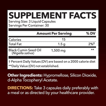 Black Seed Oil Nigella Sativa Cold-Pressed Capsules | 1500mg Black Cumin Seed Oil HAVASU NUTRITIONUS supplements