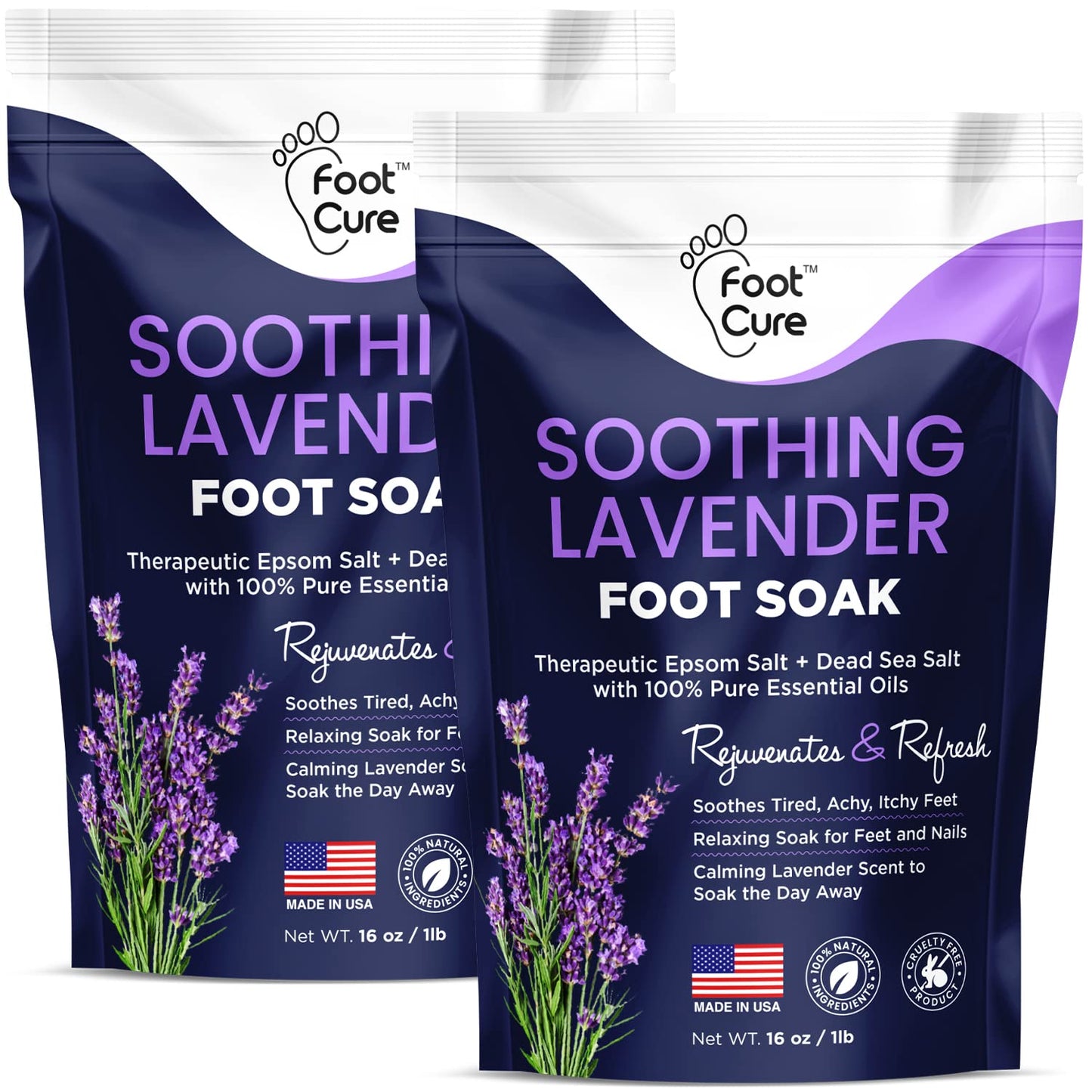 Soothing Lavender Foot Soak with Epsom Salt - Best Toenail Treatment, & Softens Calluses FOOT CUREUS supplements